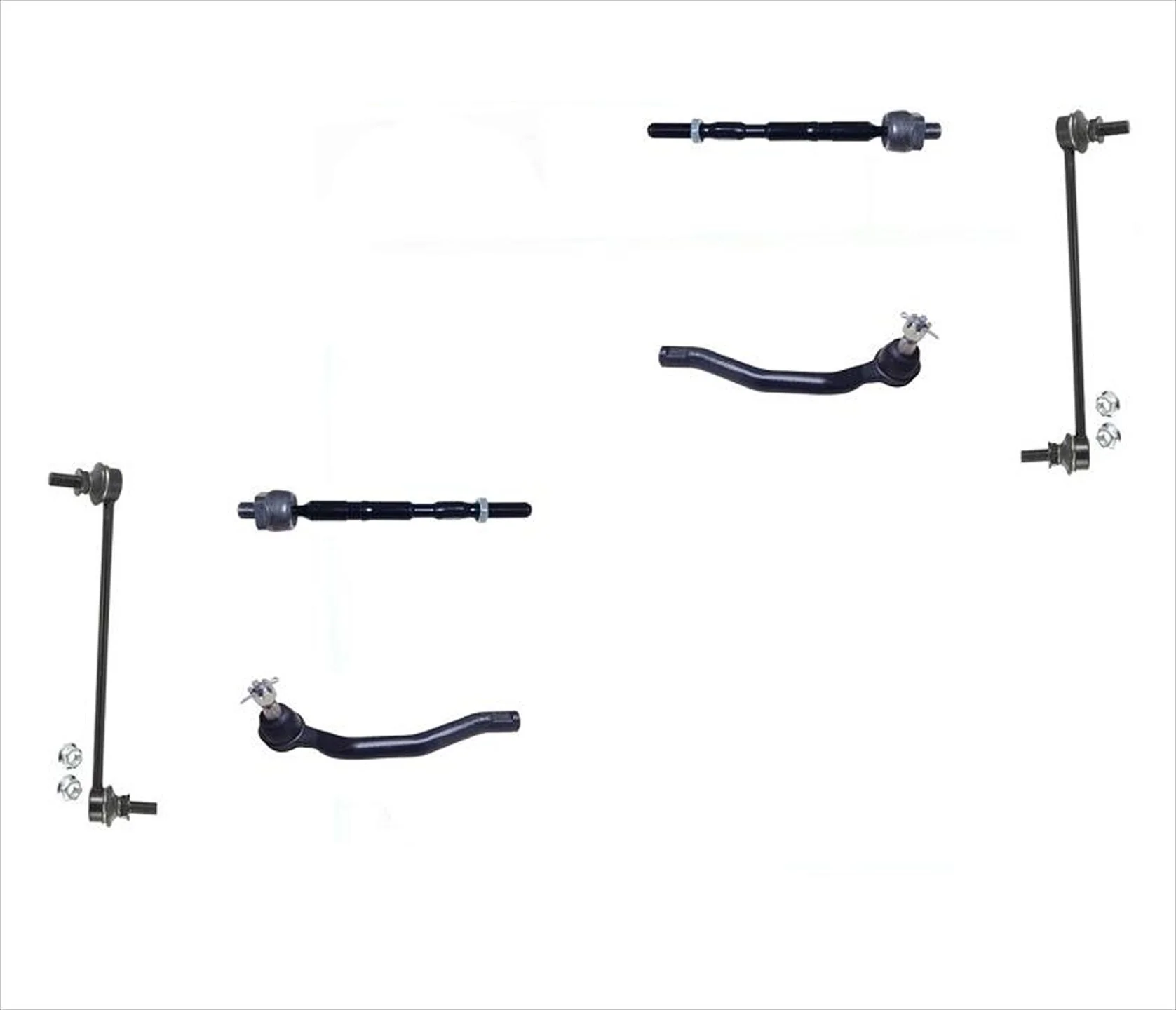 Front Left & Right Inner & Outer Tie Rods & Links For Nissan Quest 11-17