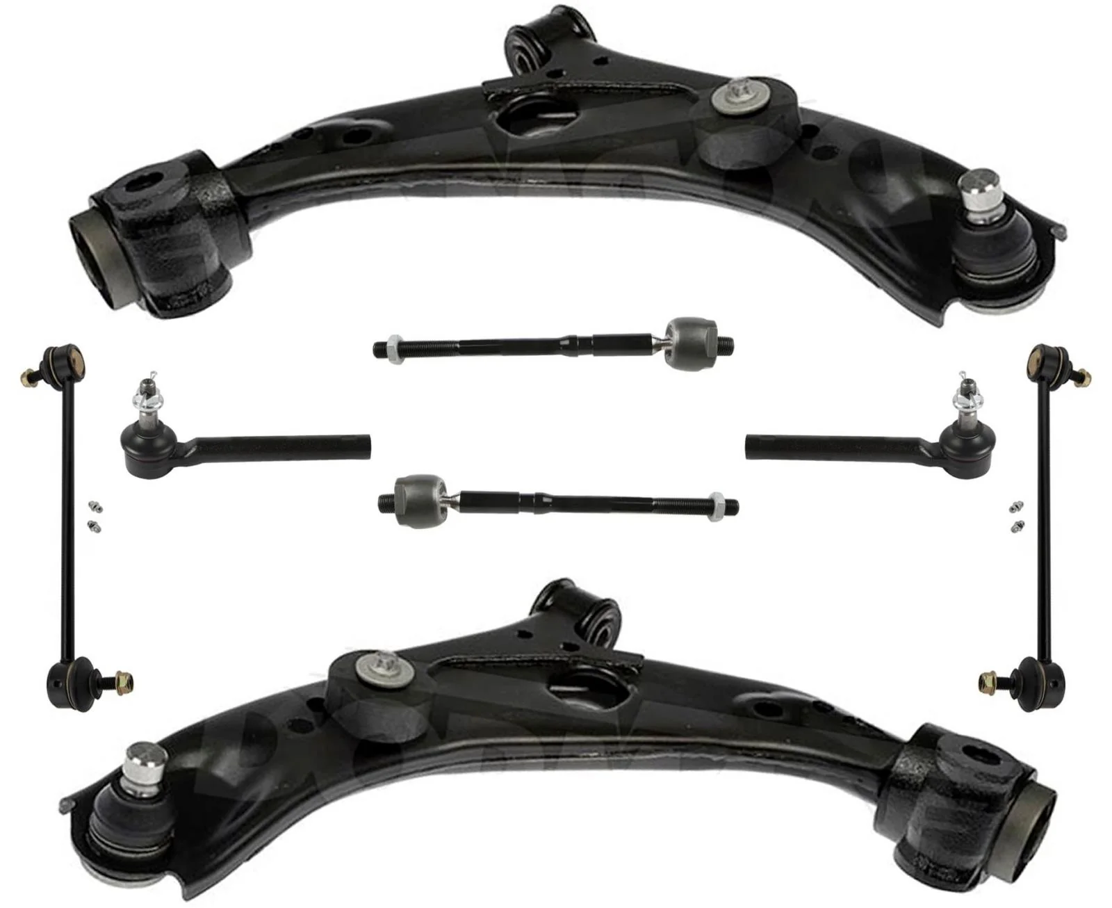Front Left & Right Lower Control Arms Tie Rods & Links For Mazda CX-9 2016-2023