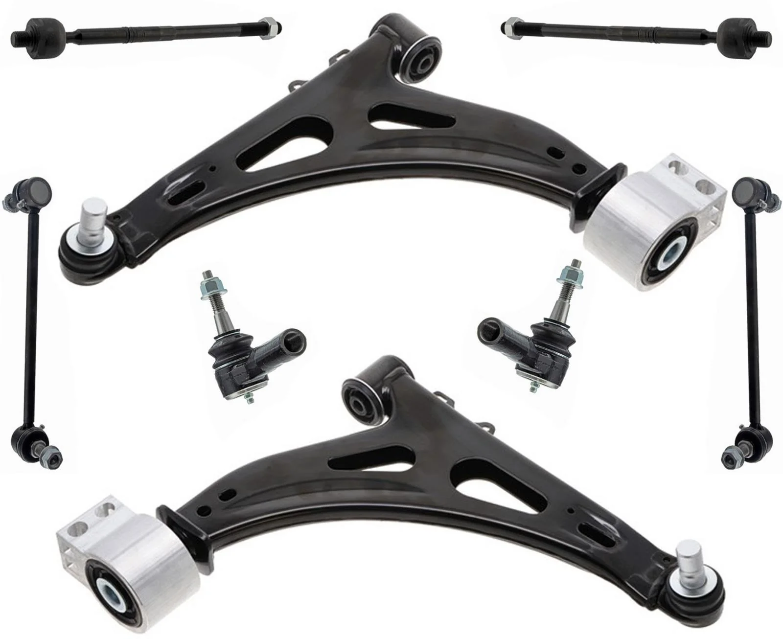 Front Lower Arms Ball Joints Tie Rods & Links For Chevrolet Impala 2014-2019