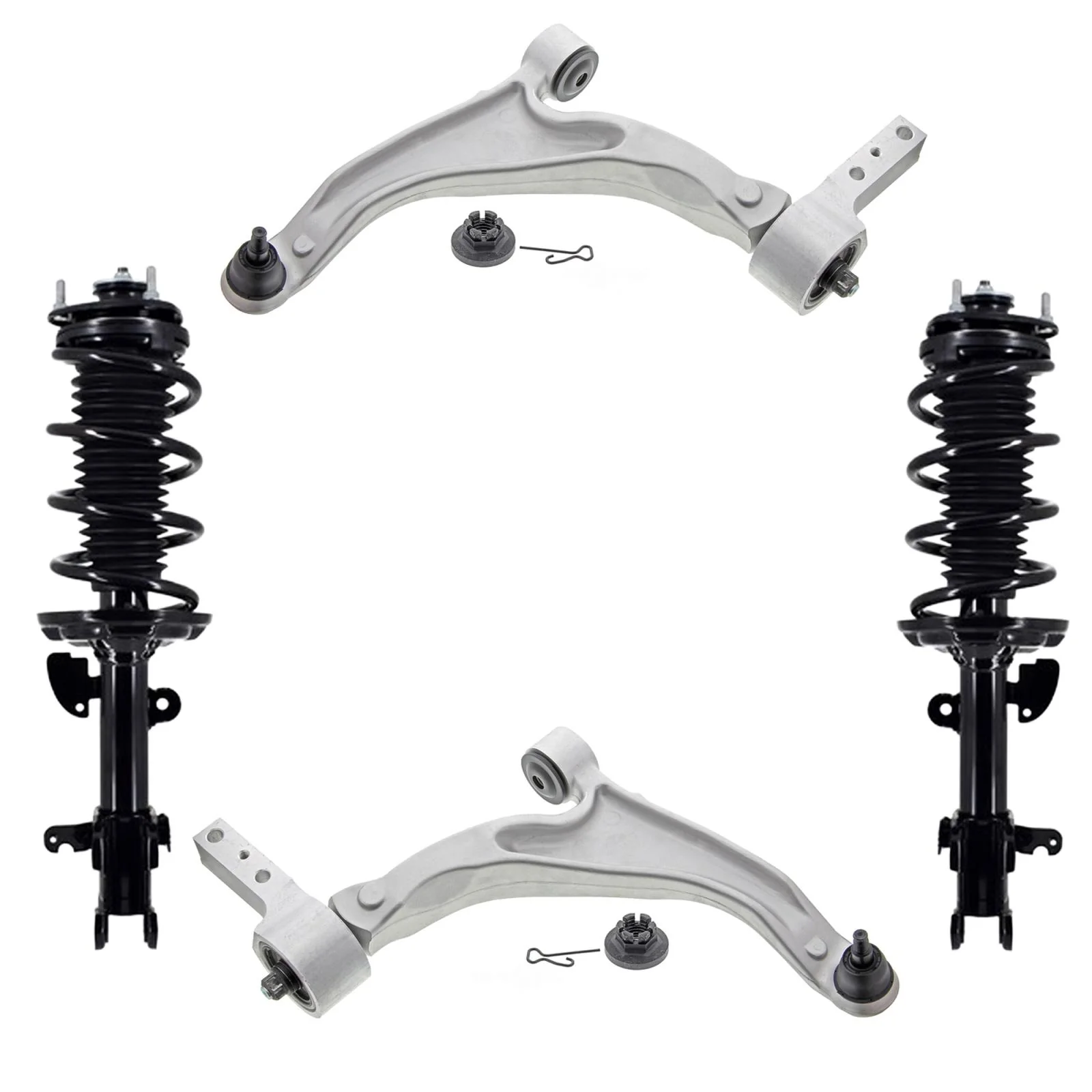 Front Lower Ball Joints And Control Arms Tie Rods For Honda Pilot 2009 2012 2015 - Image 2
