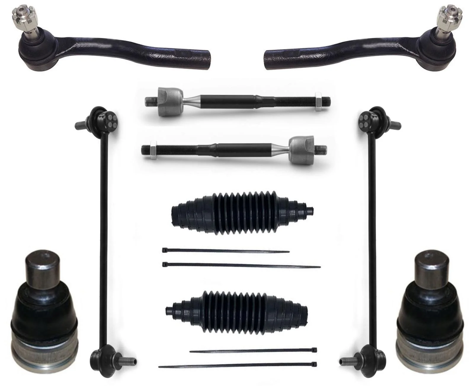 Front Lower Ball Joints Tie Rods & Links For Mazda 3 & 3 Sport 2014-2018
