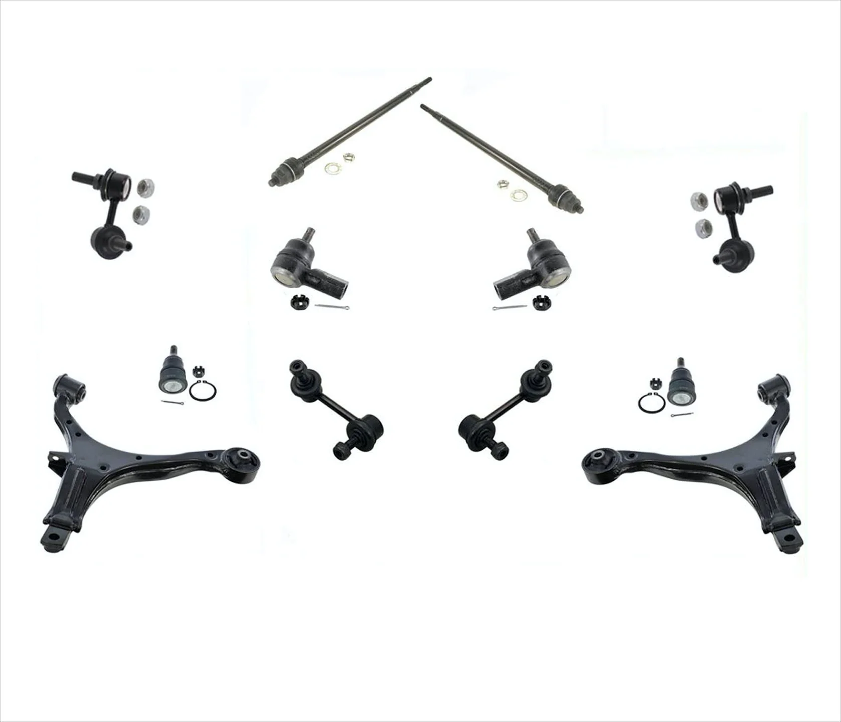Front Lower Control Arm With Ball Joints Links & Tie Rods For 02-06 Honda CRV