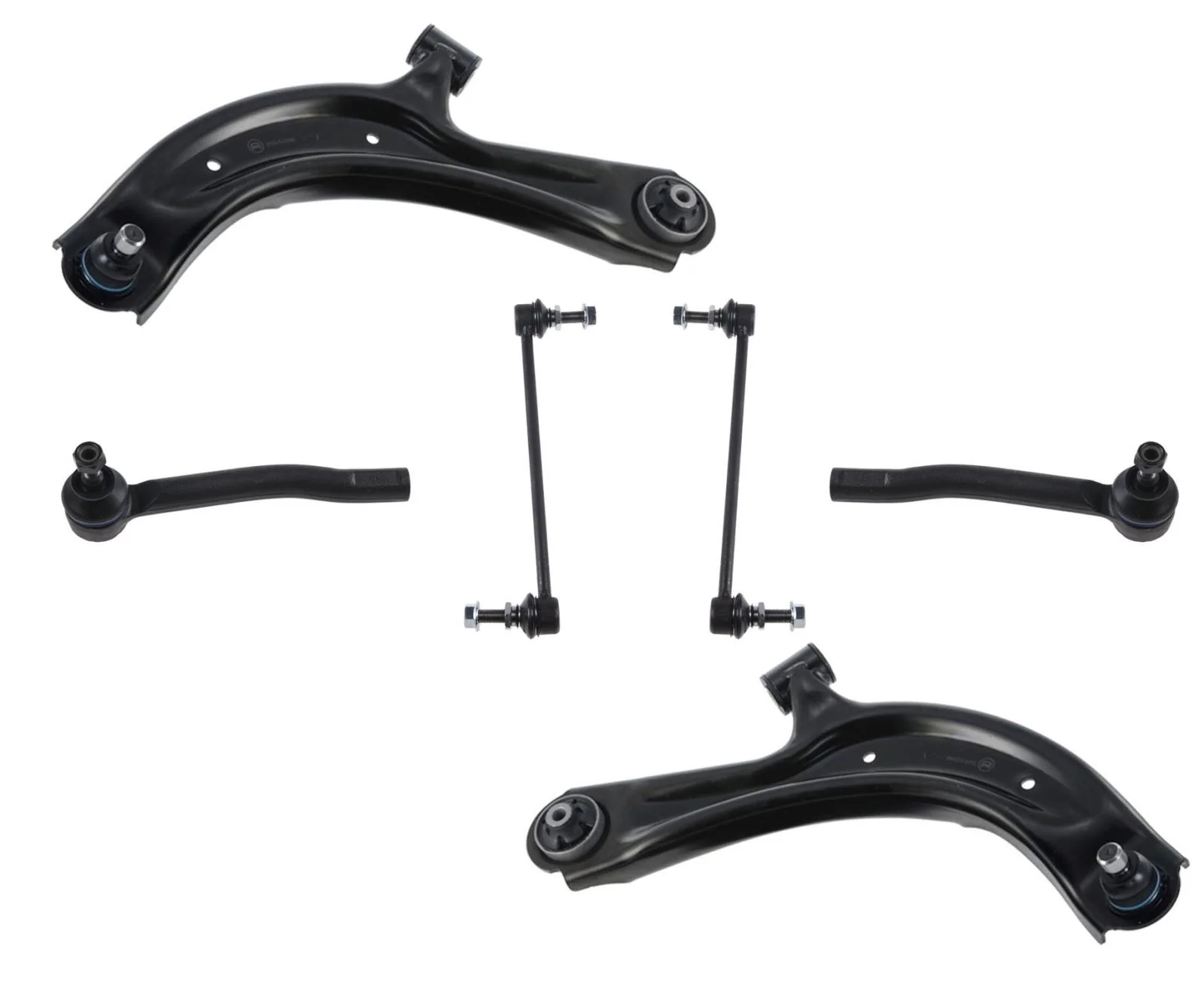 Front Lower Control Arms Outer Tie Rods and Links For Nissan Sentra 2013-2019