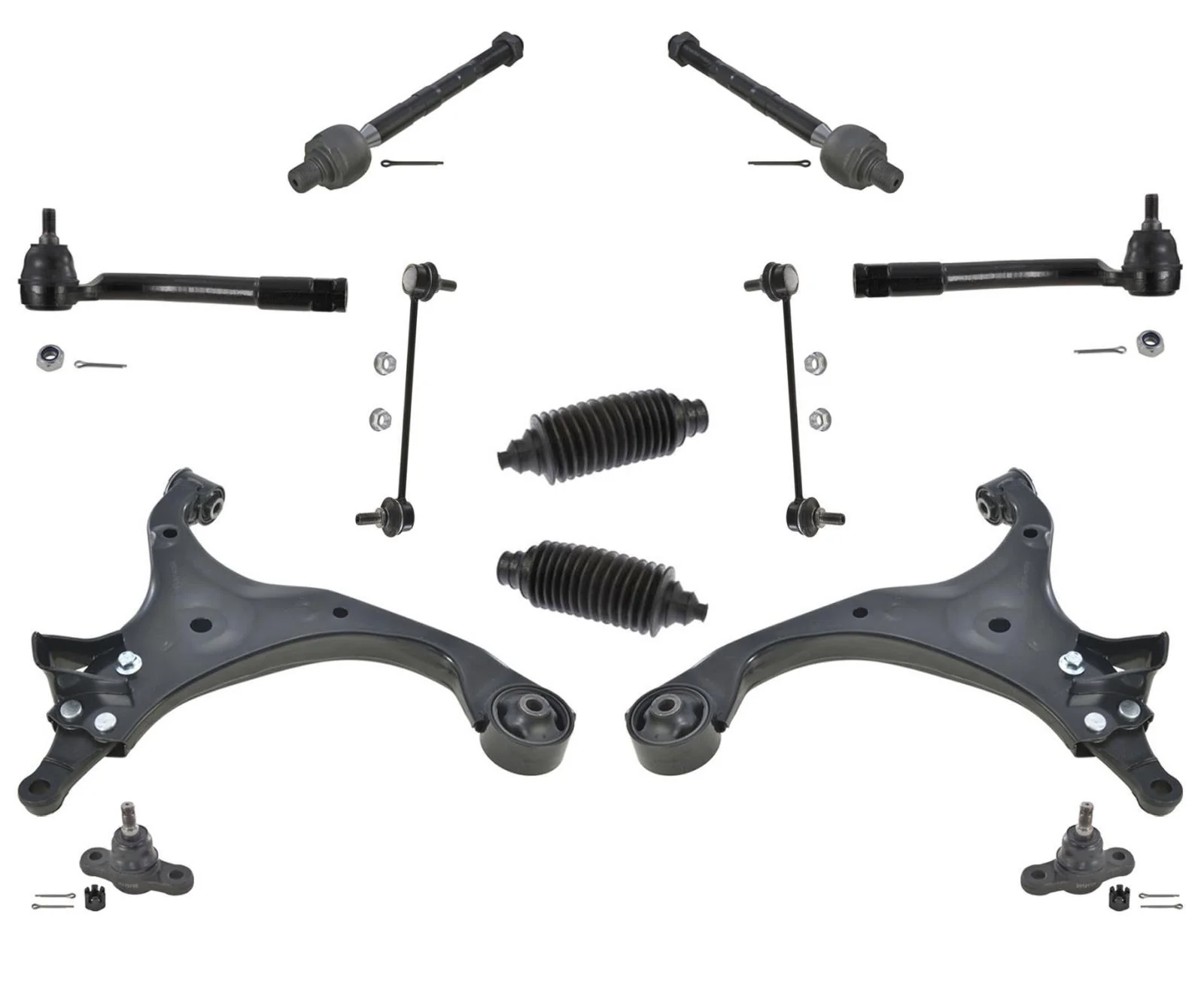 Front Lower Control Arms Tie Rods Ball Joints & Links for Kia Optima 07-10