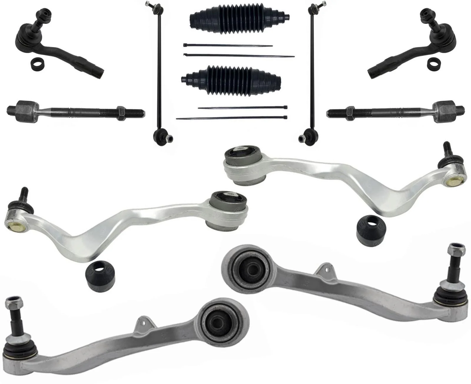 Front Lower Control Arms Tie Rods & Links For BMW 02-08 750 745 03-08 760LI