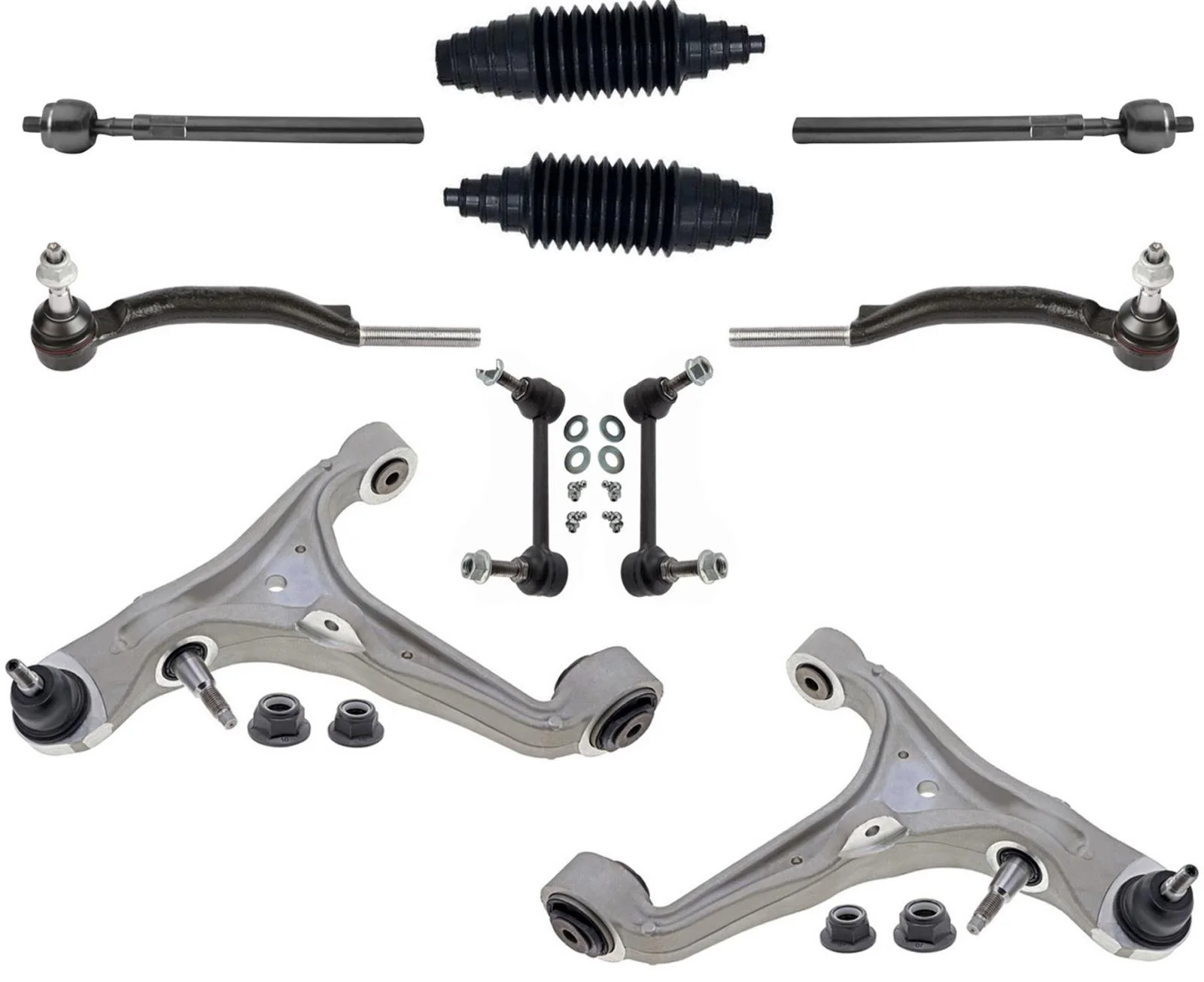 Front Lower Control Arms Tie Rods & Links For CTS 2008-2014 All Wheel Drive