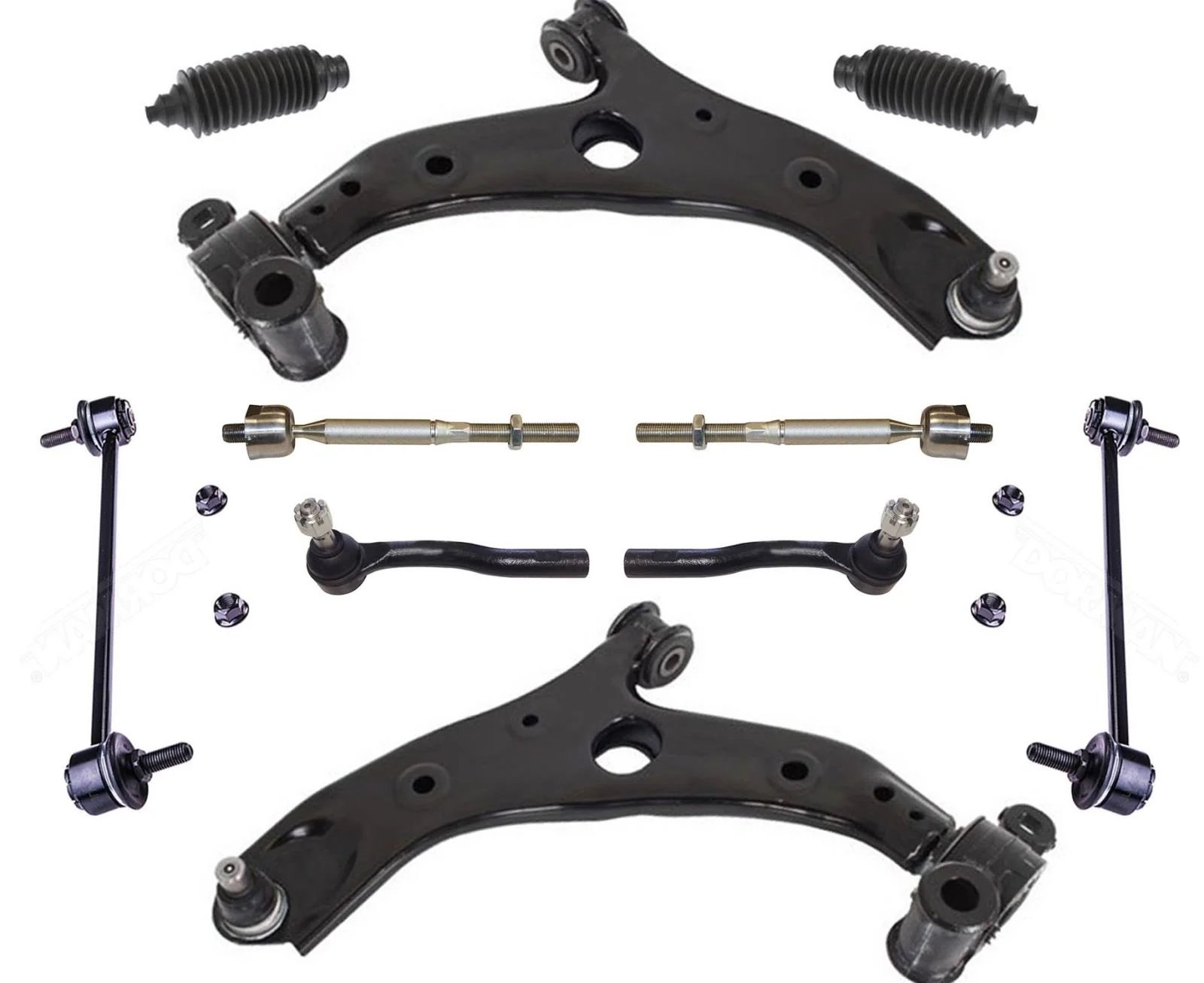 Front Lower Control Arms Tie Rods & Links For Mazda 3 &  3 Sport 2014-2018