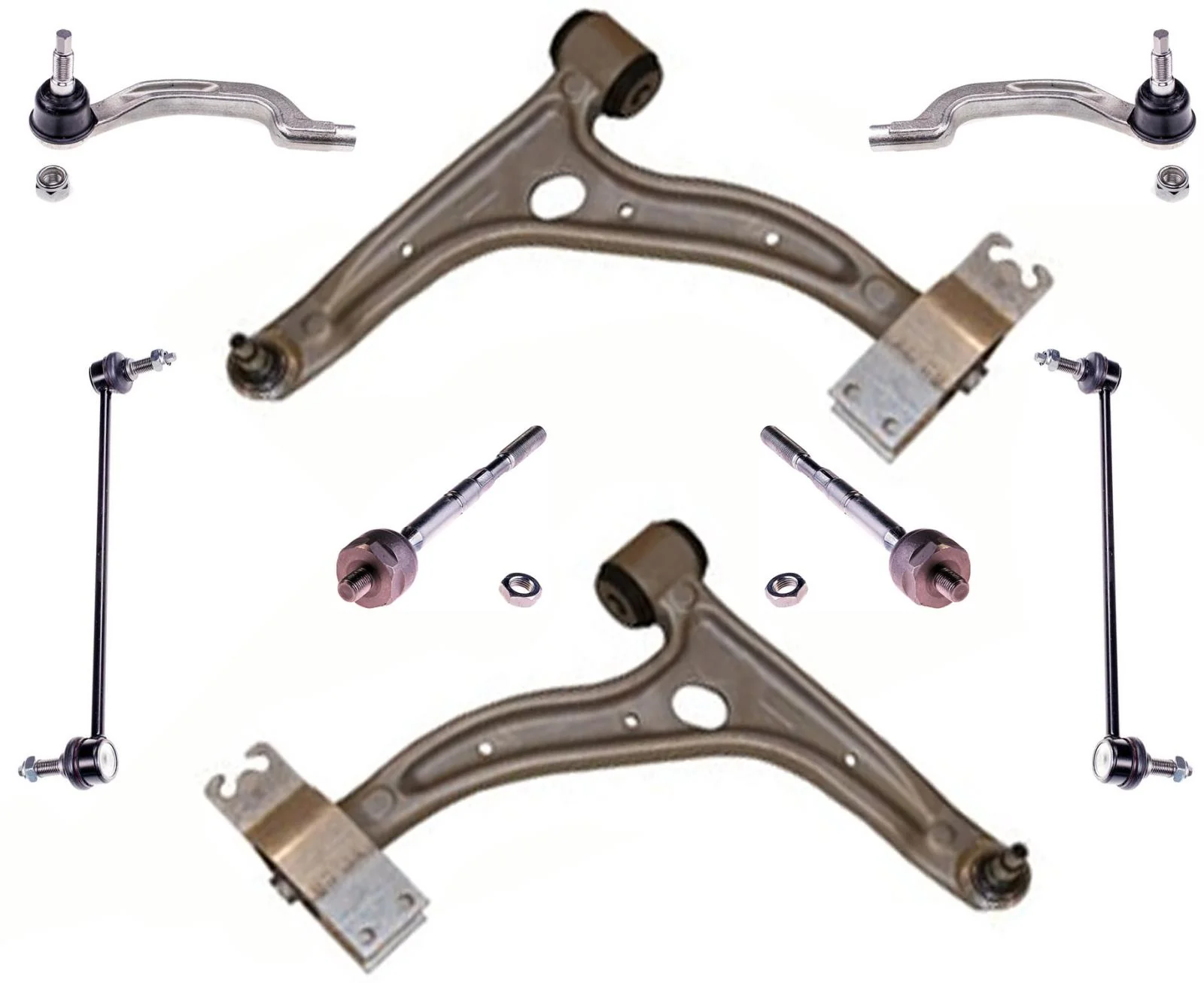 Front Lower Control Arms Tie Rods & Links For Mercedes Benz CLA200 2013-2019