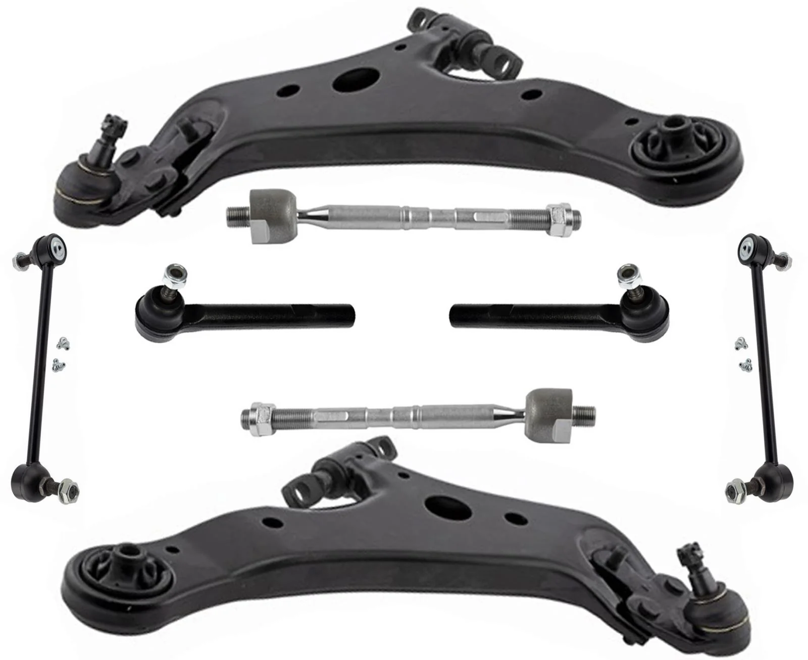 Front Lower Control Arms Tie Rods Sway Bar Links For Lexus RX350 2016-2019