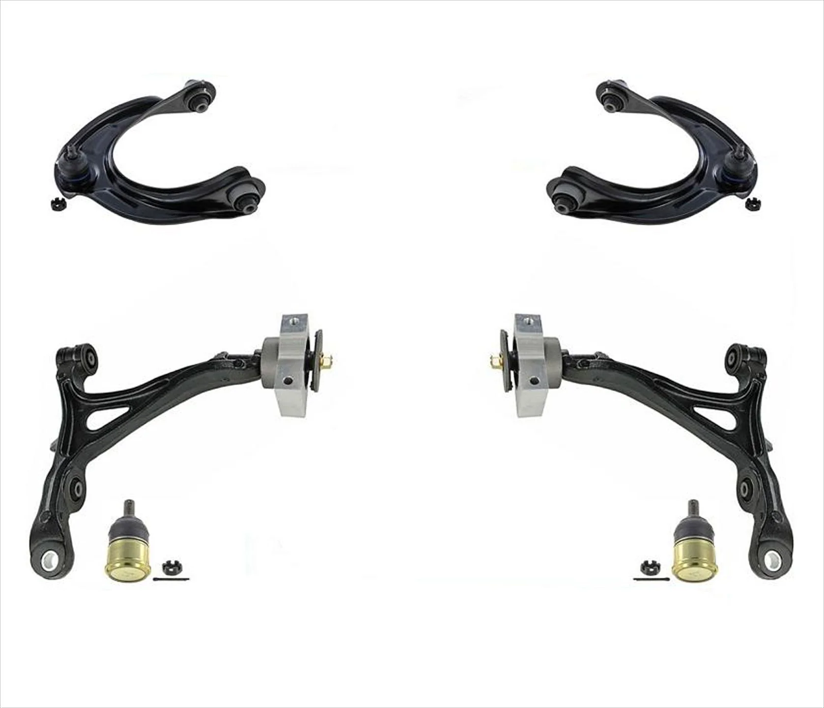 Front Lower & Upper Arms With Ball Joints for Acura TL 09-14