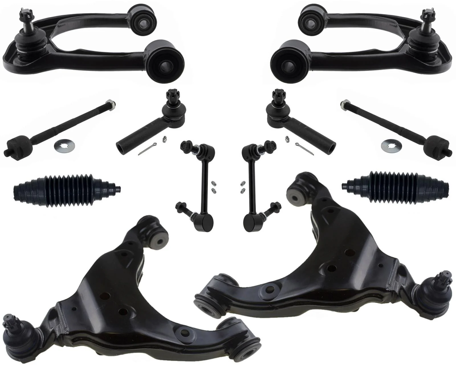 Front Lower & Upper Control Arms Tie Rods & Links For Toyota Tacoma 2016-2023