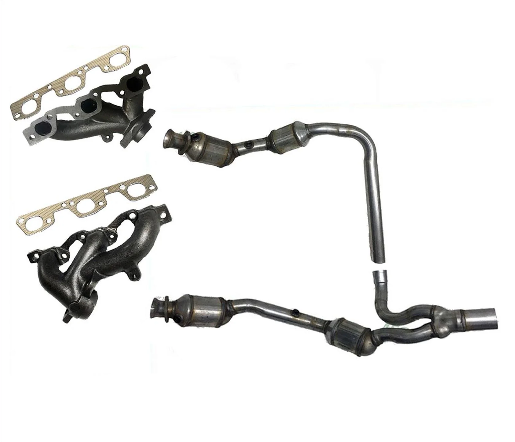 Front Manifold & Catalytic Converters Made In USA for Jeep Wrangler 07-09 3.8L