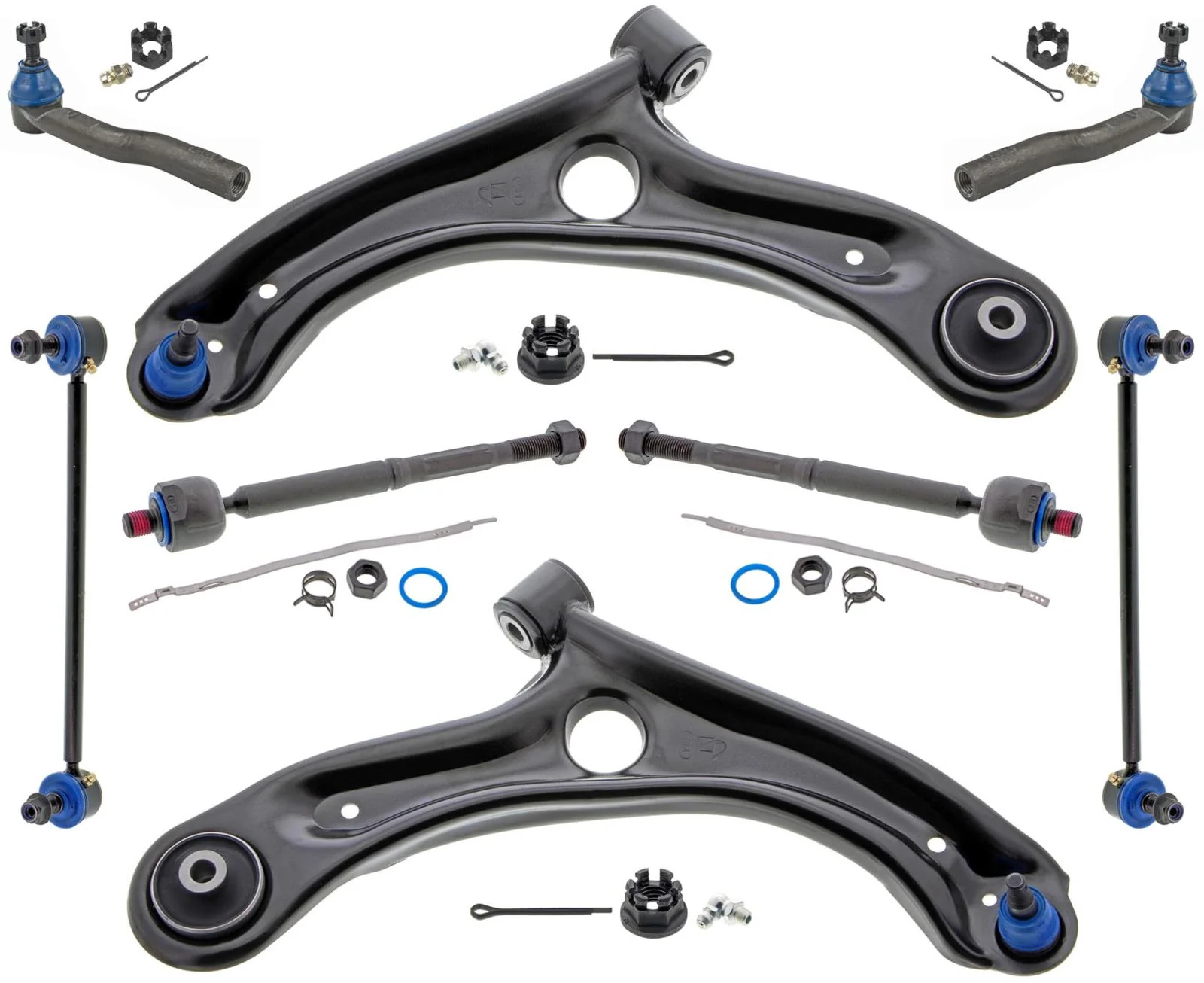 Front Mevotech Control Arms Ball Joint Tie Rods & Links For Honda FIt 2015-2020