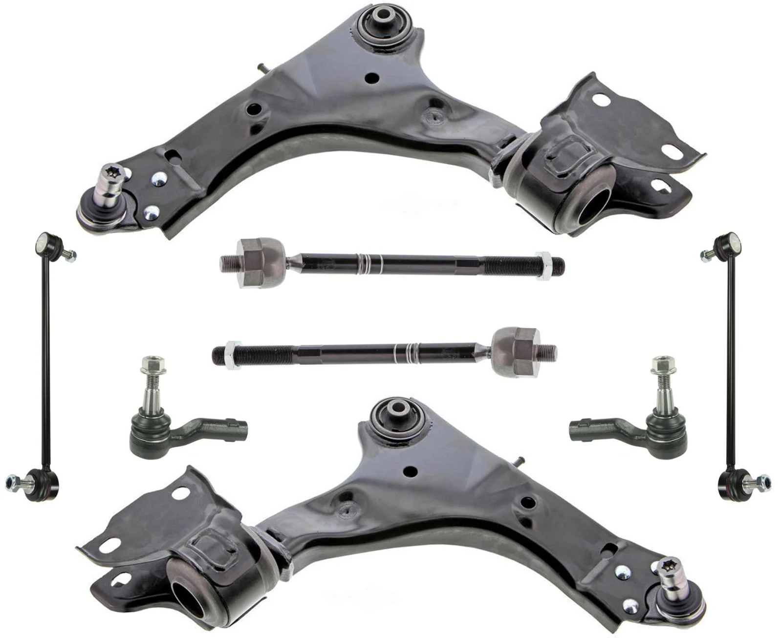Front Mevotech Lower Control ArmsLinks & Tie Rods For Range Roger Evoque 17-19