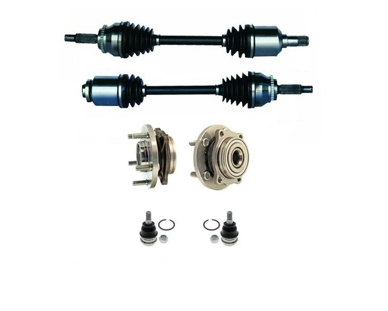 Front Axle Shaft Wheel Hubs & Ball Joints For 06-12 Eclipse Automatic Transm