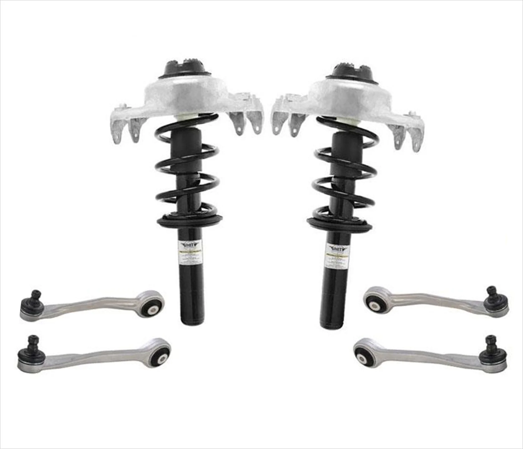 Front Non Electronic Coil Struts & Upper Control Arms for Audi A4 09-15 6pc Kit