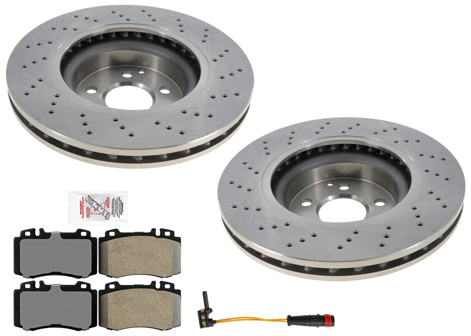 Front Performance Disc Brake Rotors Pads for Mercedes Benz SL550 2007-2012 330MM
