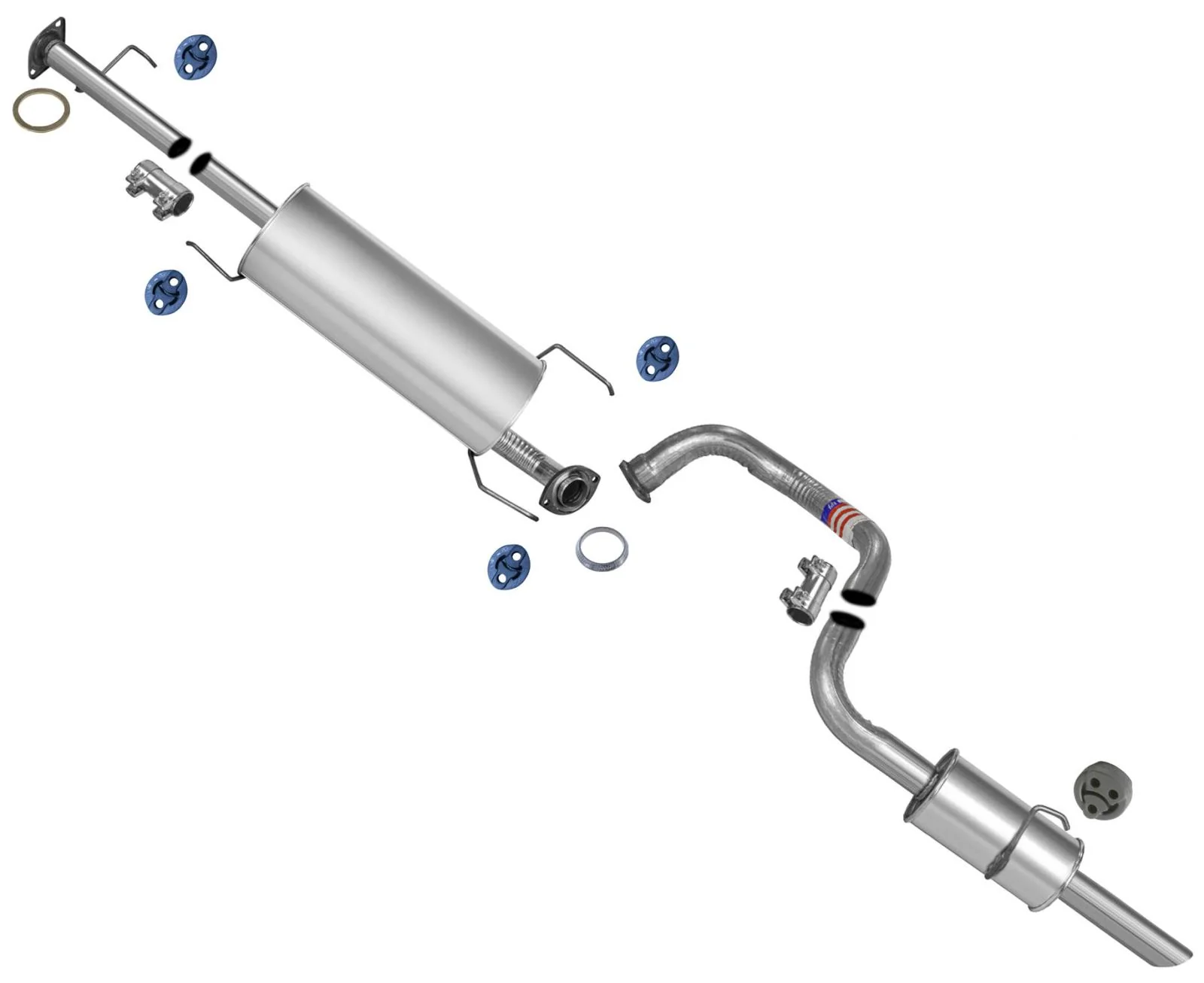 Front Pipe Muffler and Tail Pipe For Toyota 4Runner & Lexus GX470 2003 2004