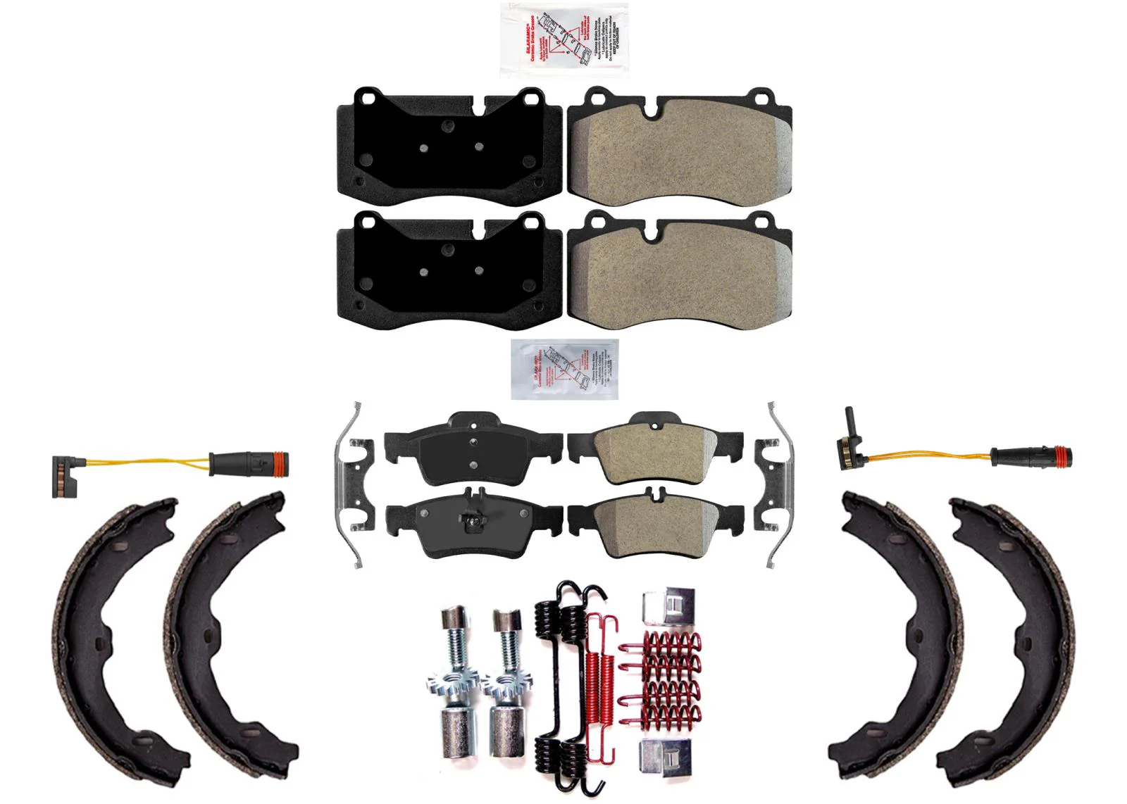 Front & Rear AME Pads Parking Shoes For Mercedes Benz 07-13 S550 W Sport Package