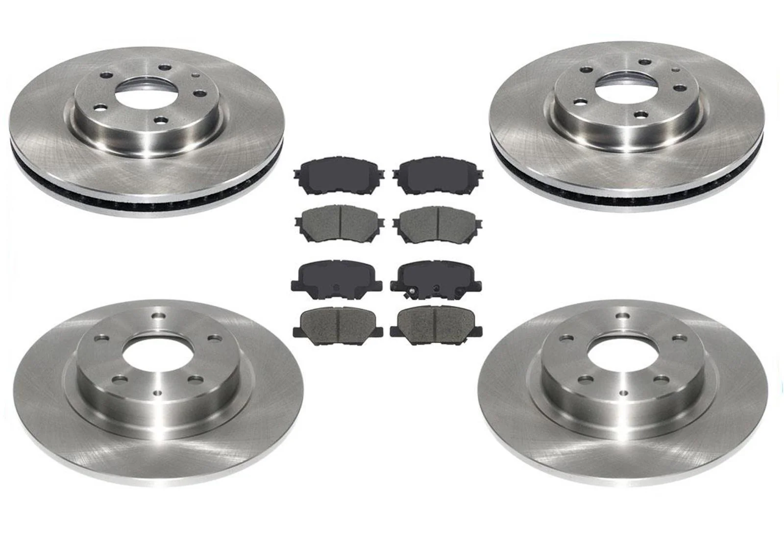 Front & Rear Brake Disc Rotors & Ceramic Brake Pads for Mazda 6 2.5L 2016-2018