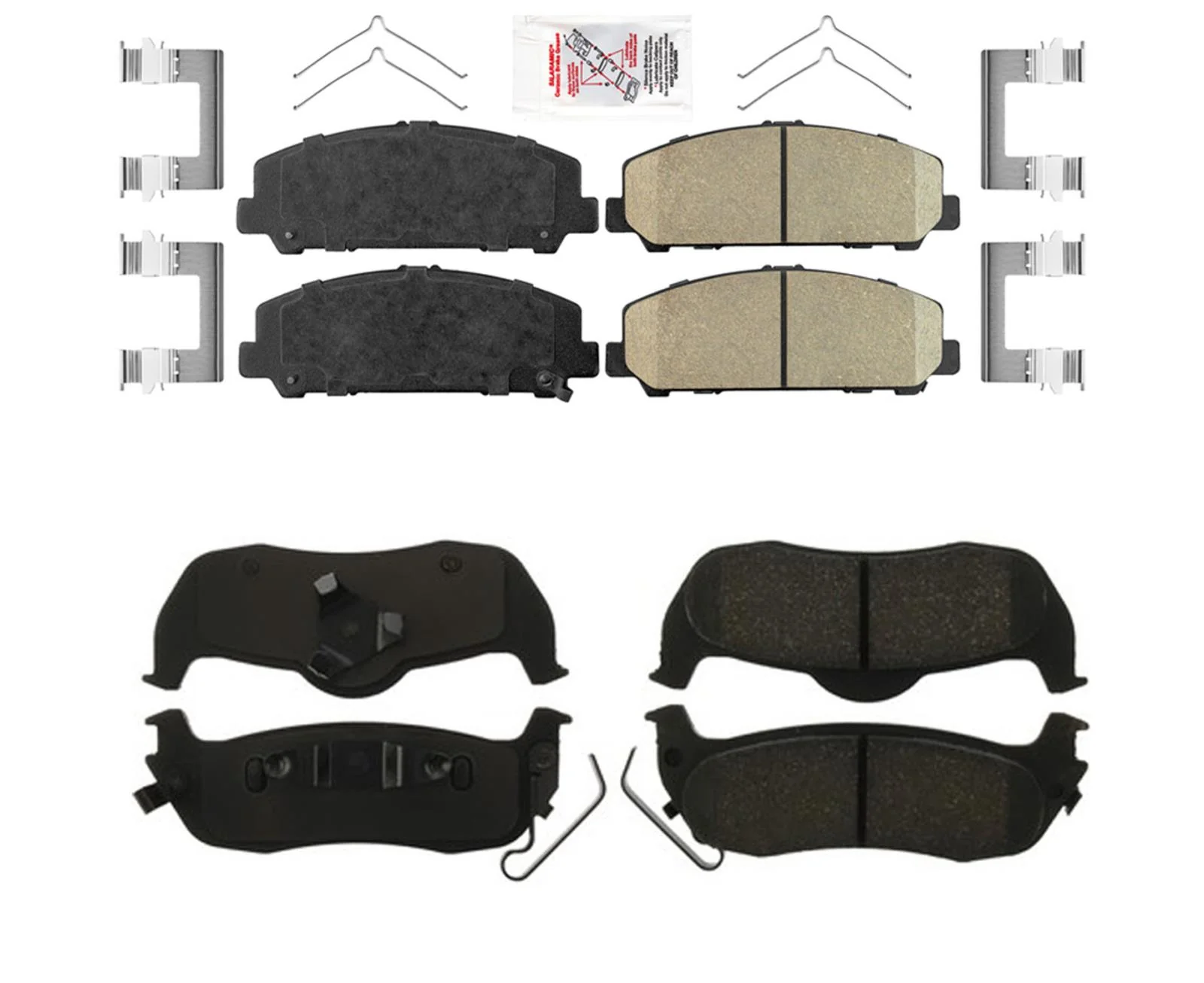 Front & Rear Brake Pads Fits Nissan Titan 11-15 Armada 12-15 Infiniti QX56 11-13