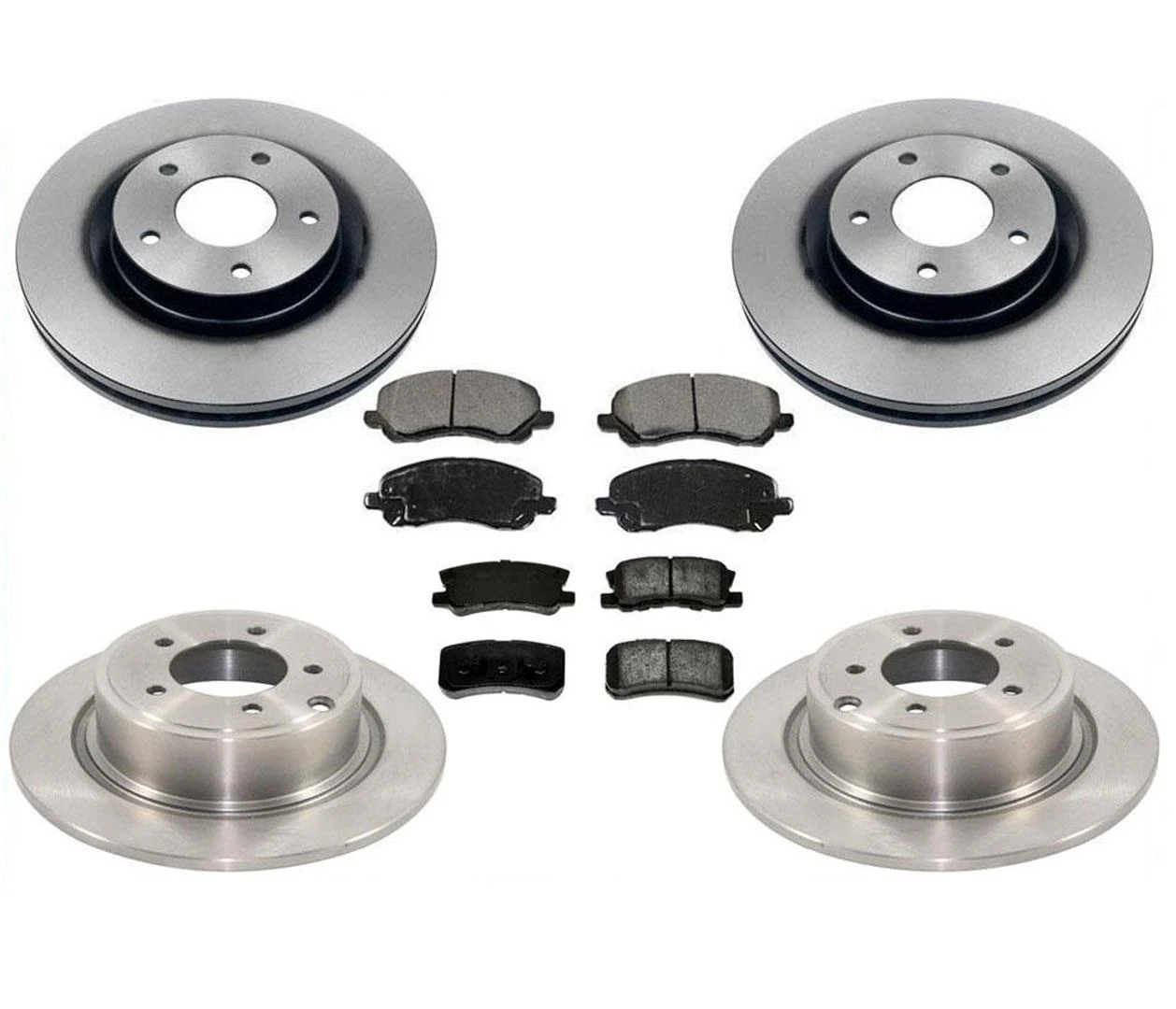 Front & Rear Brake Rotors Brake Pads for Mitsubishi Outlander Sport 11-12