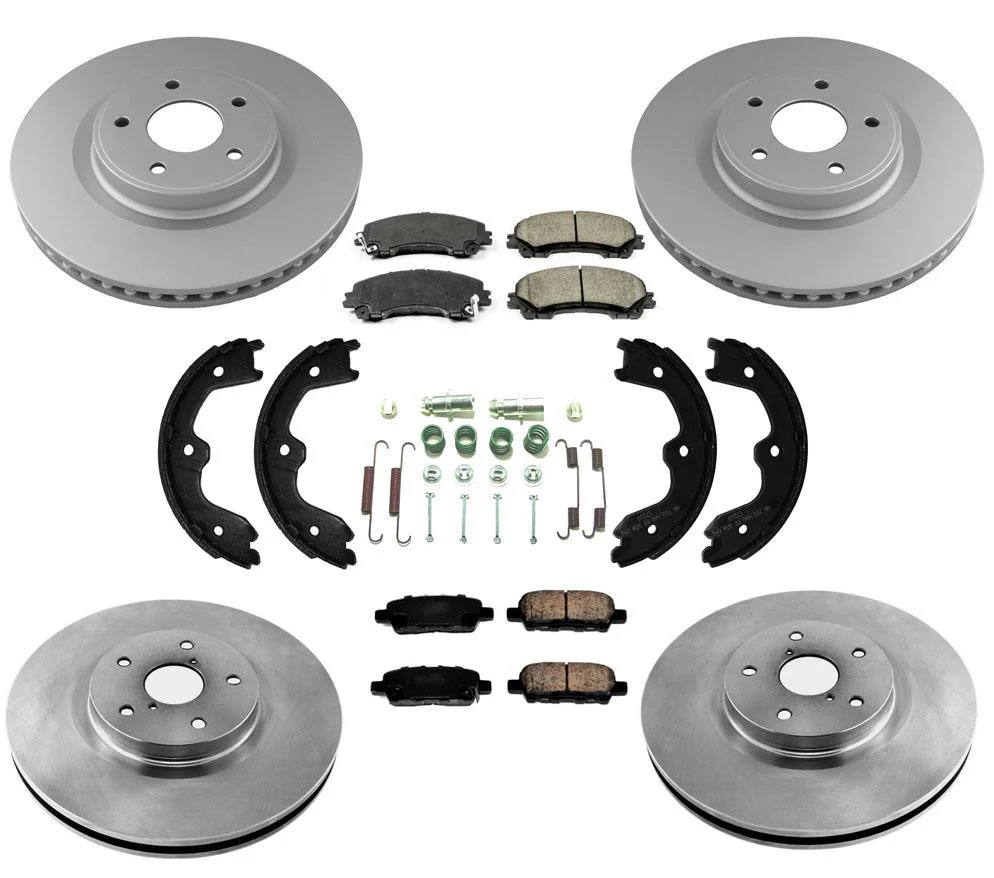 Front Rear Brake Rotors & Ceramic Brake Pads for Infiniti QX50 16-17 8pc kit