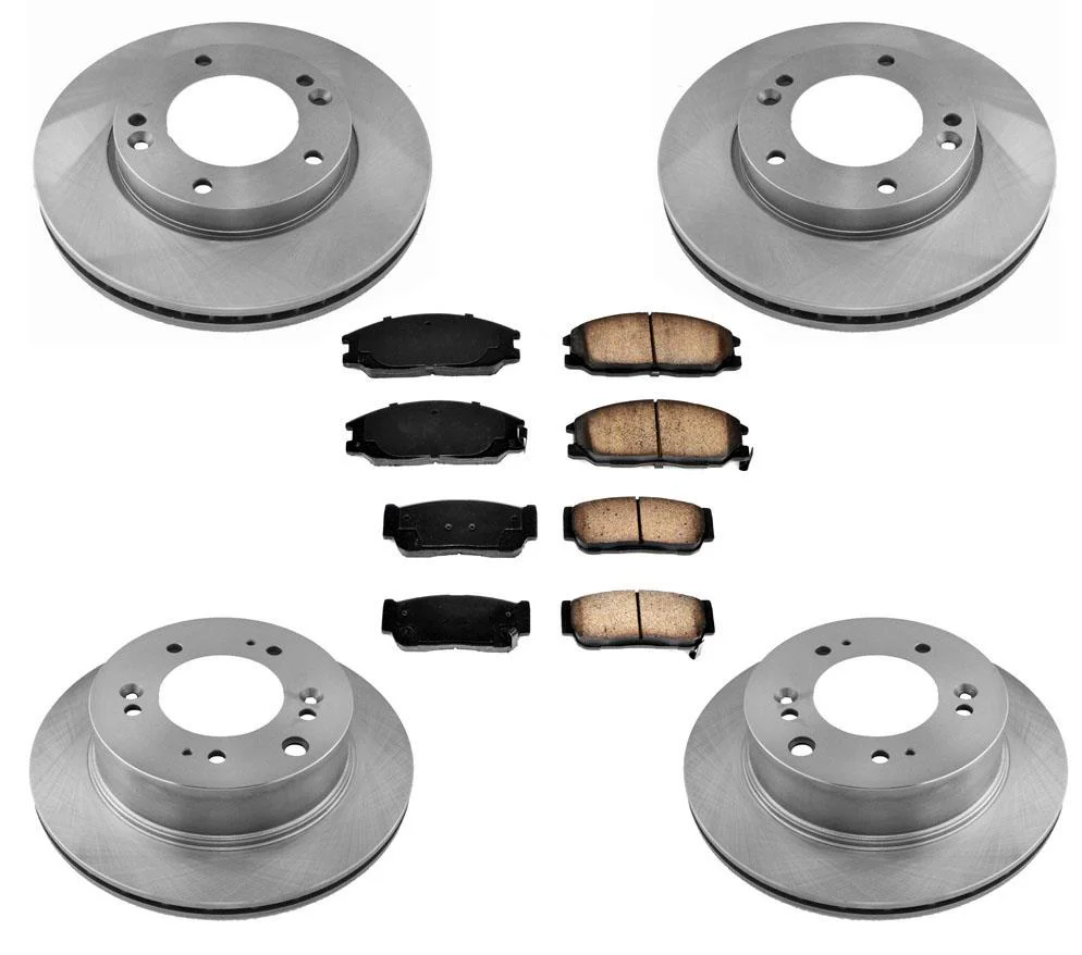 Front & Rear Brake Rotors & Ceramic Brake Pads for KIA Sorento 6PC Kit 2007-2009