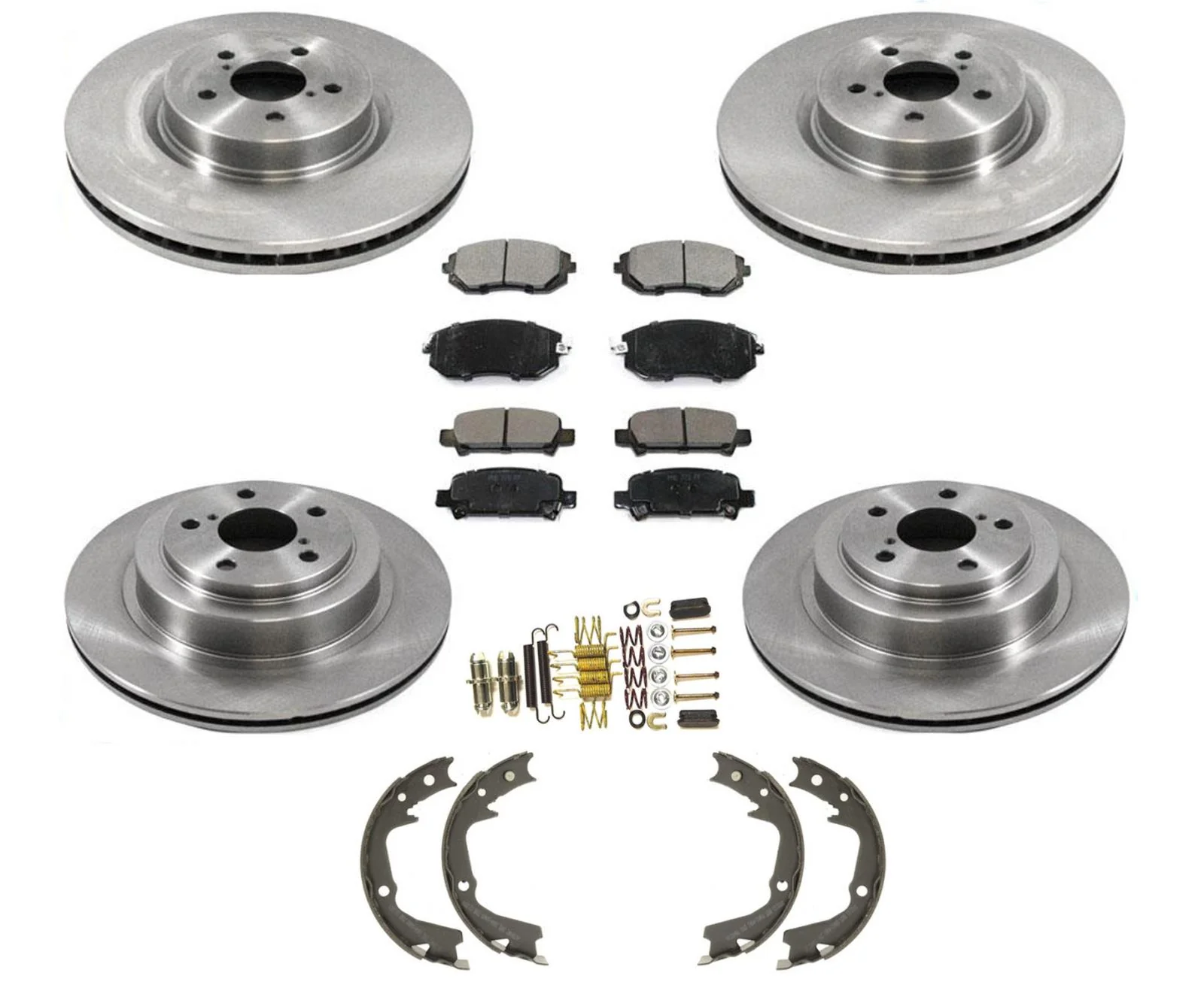 Front Rear Brake Rotors & Ceramic Pads fits for Subaru Legacy GT 2.5L 2005-2009