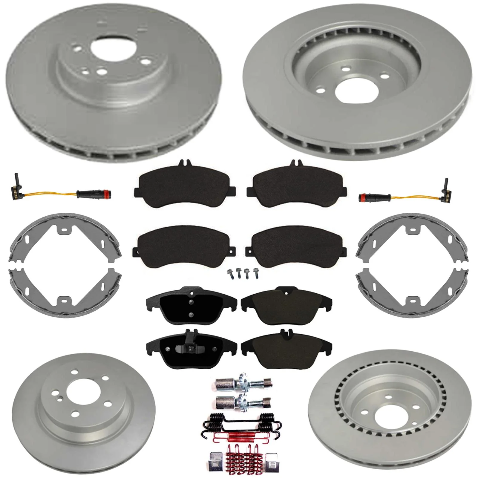 Front & Rear Carbon Brake Rotors EPS Brake Pads & Shoes For GLK350 2010-2015