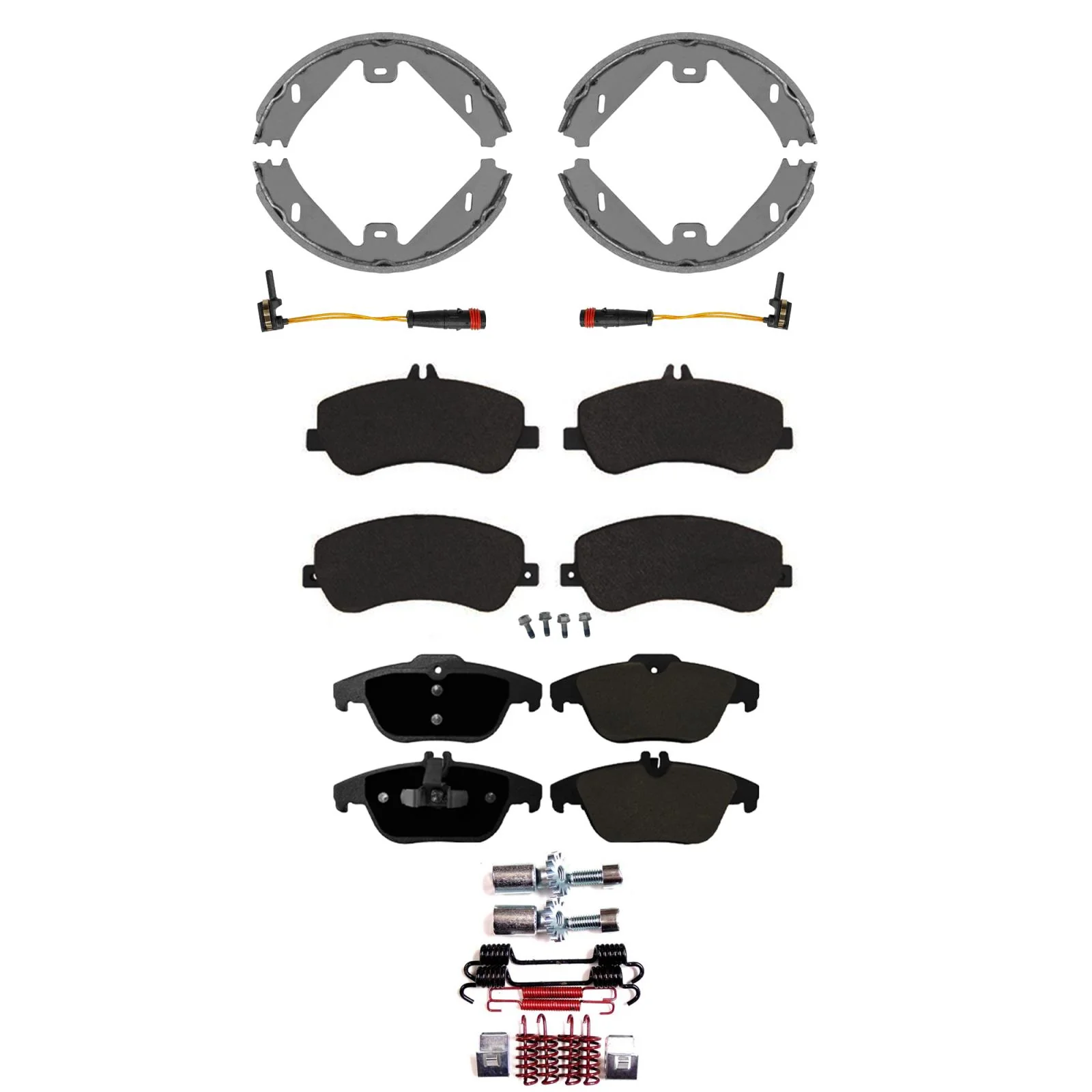 Front & Rear Carbon Brake Rotors EPS Brake Pads & Shoes For GLK350 2010-2015 - Image 2