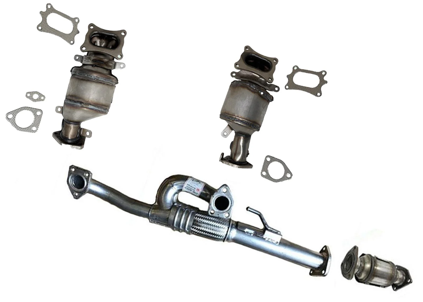 Front & Rear Catalytic Converter Y Pipe W Gaskets For Honda Pilot 2009-2011