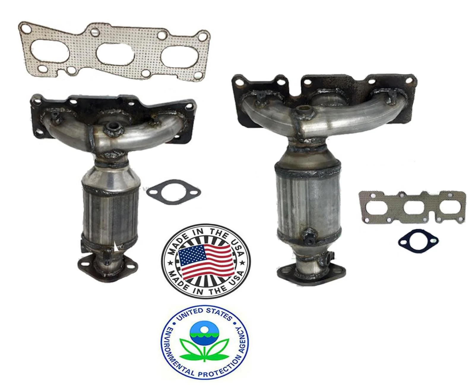 Front & Rear Catalytic Converters Fits Santa Fe 3.3L 13-18 FRONT WHEEL DRIVE