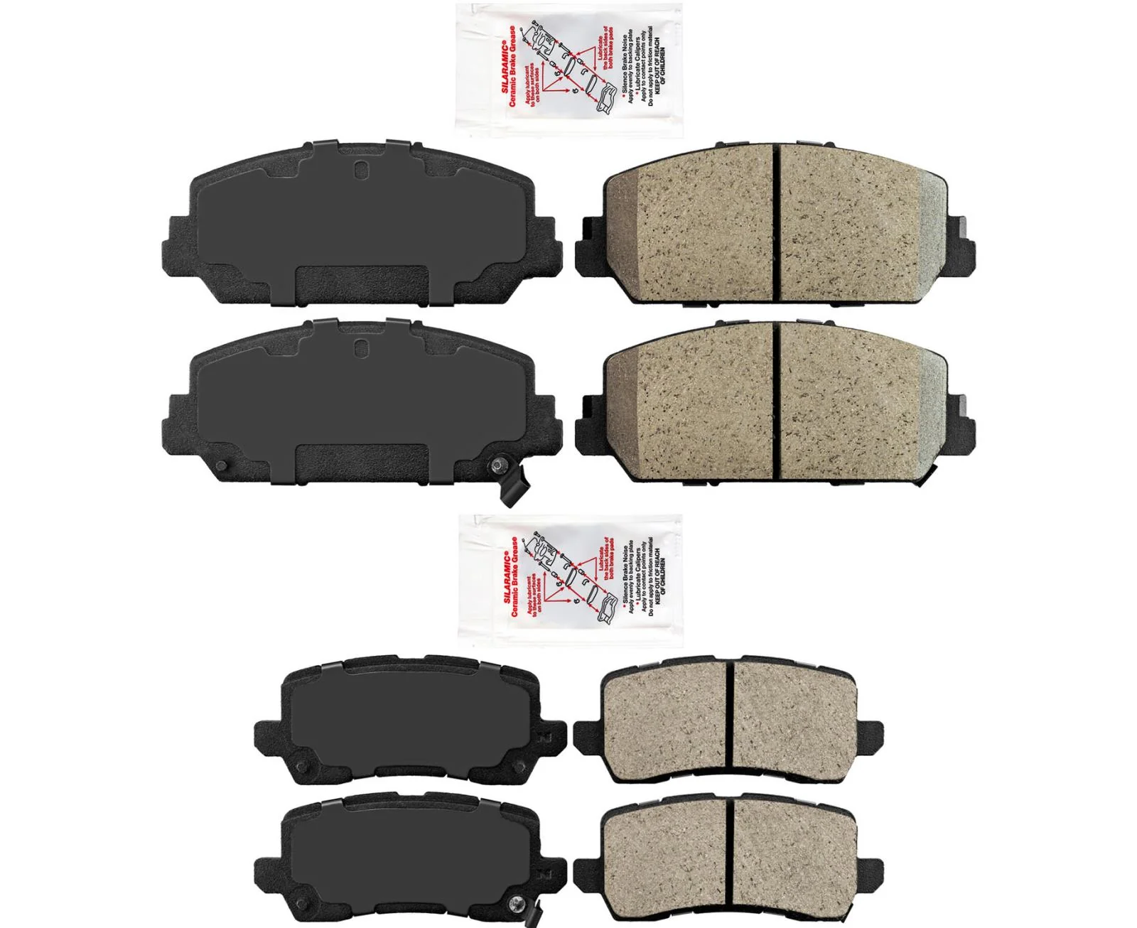 Front & Rear Ceramic Brake Pads Fits Acura RLX 2014-2020