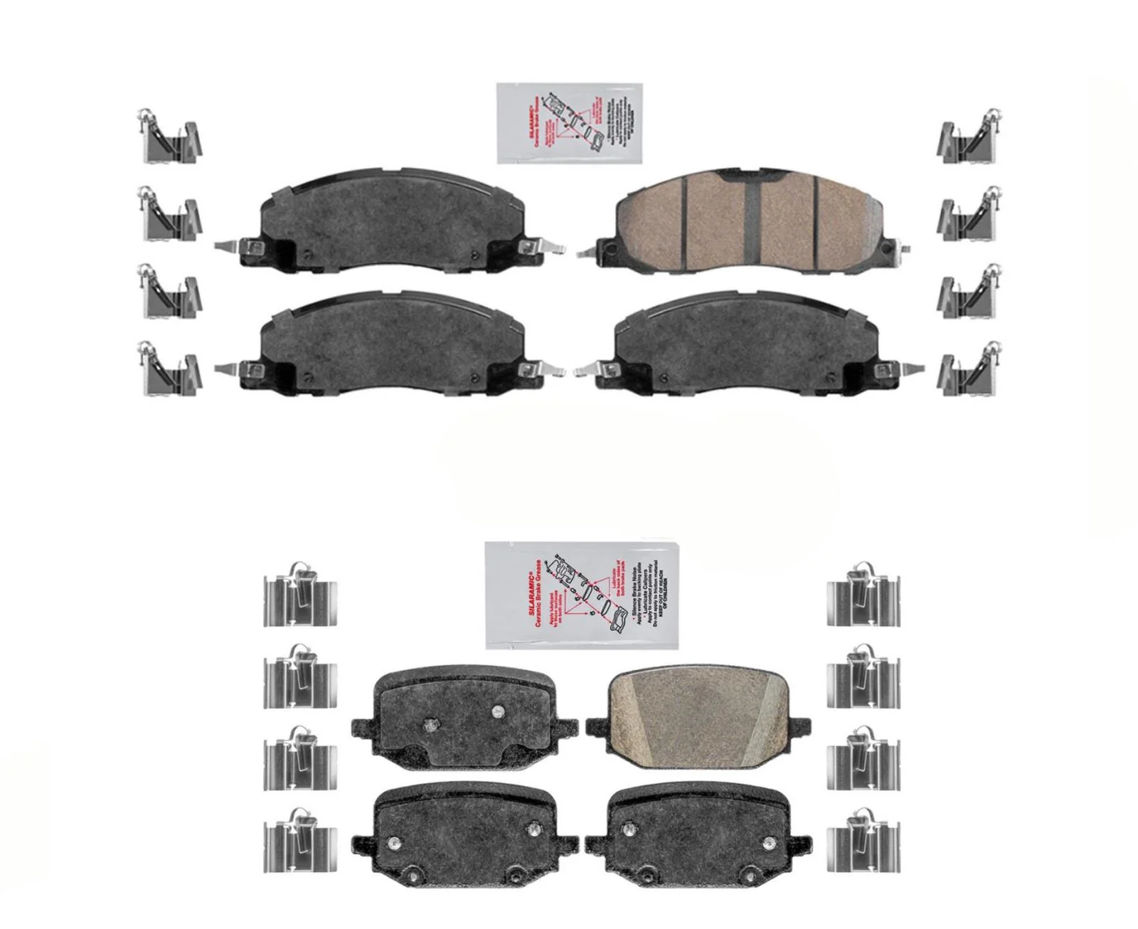 Front & Rear Ceramic Brake Pads for 2020-2023 Ford Explorer with 345MM Rotors