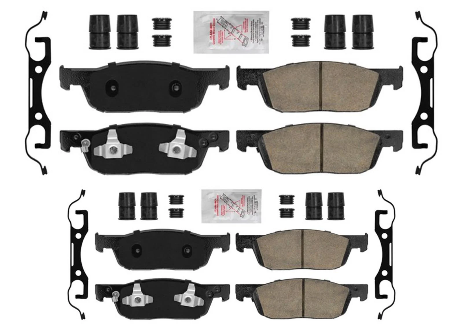Front & Rear Ceramic Disc Brake Pads for Acura MDX 3.5L SH-AWD 2022-2025