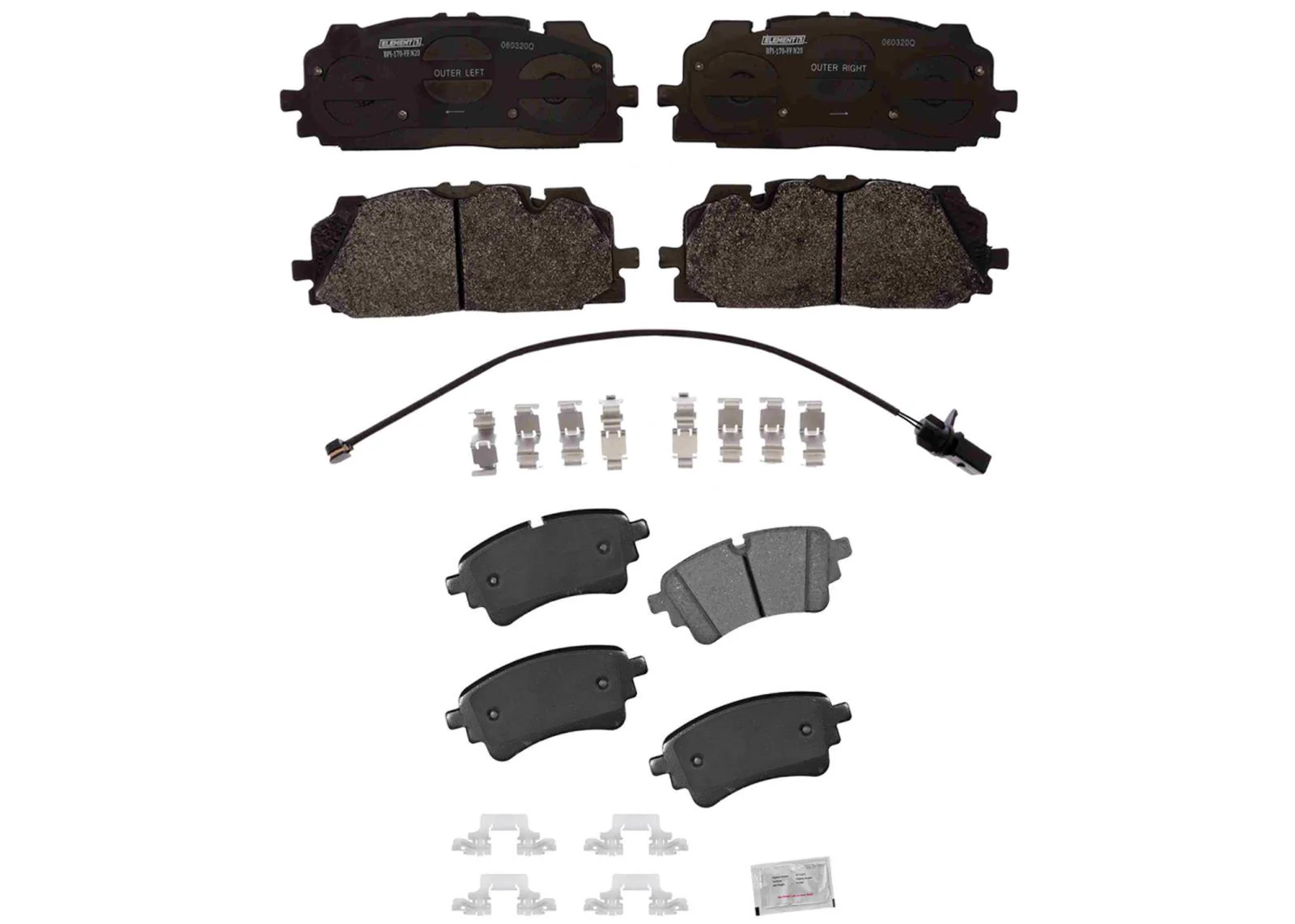 Front & Rear Ceramic Disc Brake Pads For Audi Q5 PHEV 2020 2022 2023 W/ 350MM