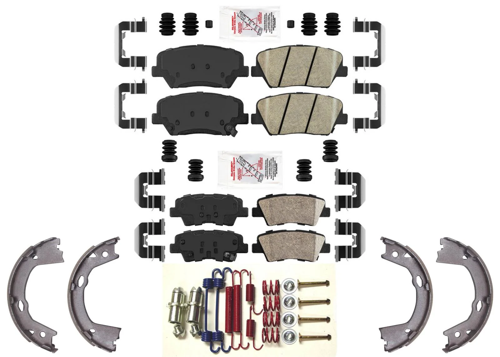 Front & Rear Ceramic Disc Brake Pads Shoes for Hyundai Azera 2012 2014 2017