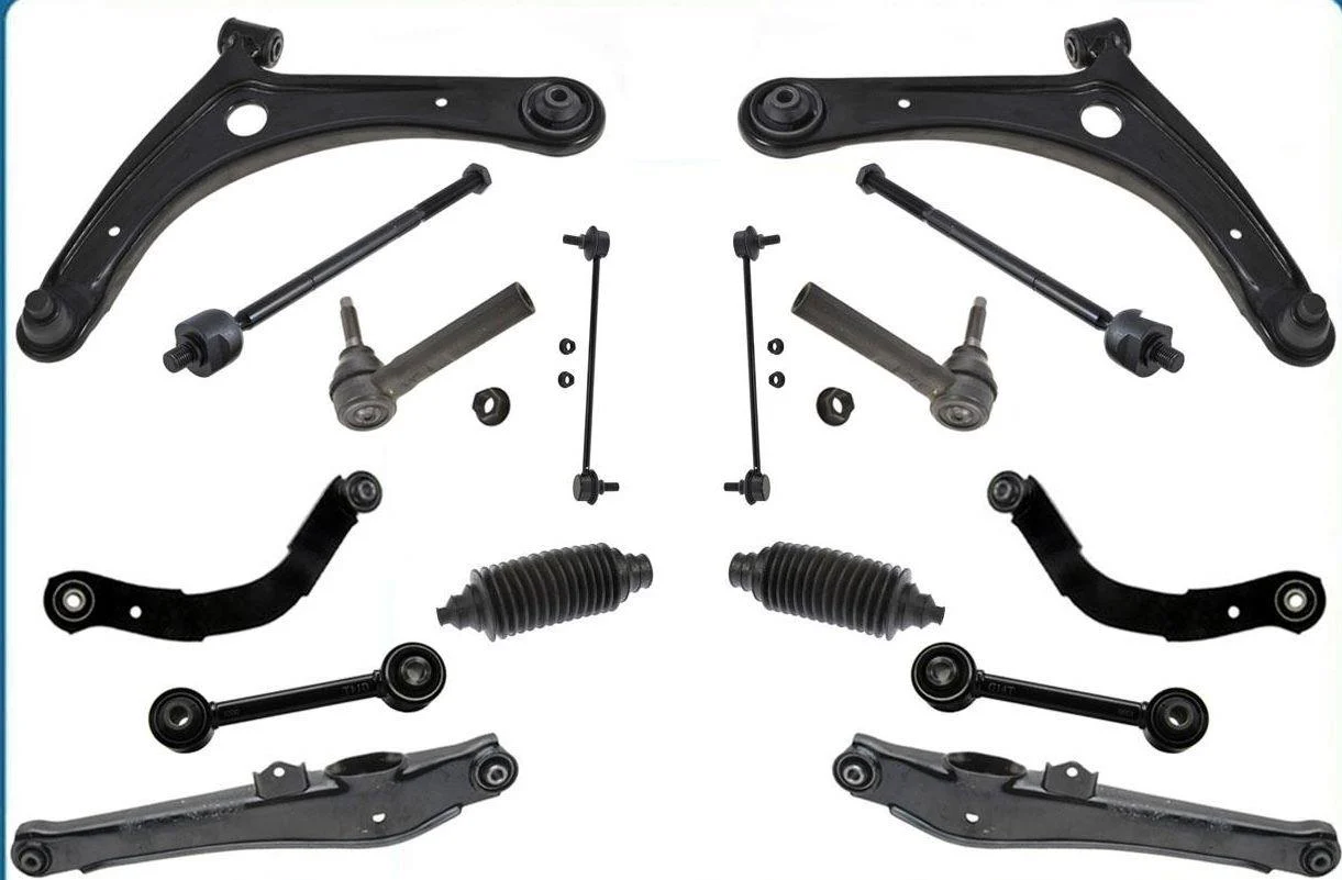 Front & Rear Chassis Kit Control Arms Tie Rods Links for 07-15 Compass 16Pcs