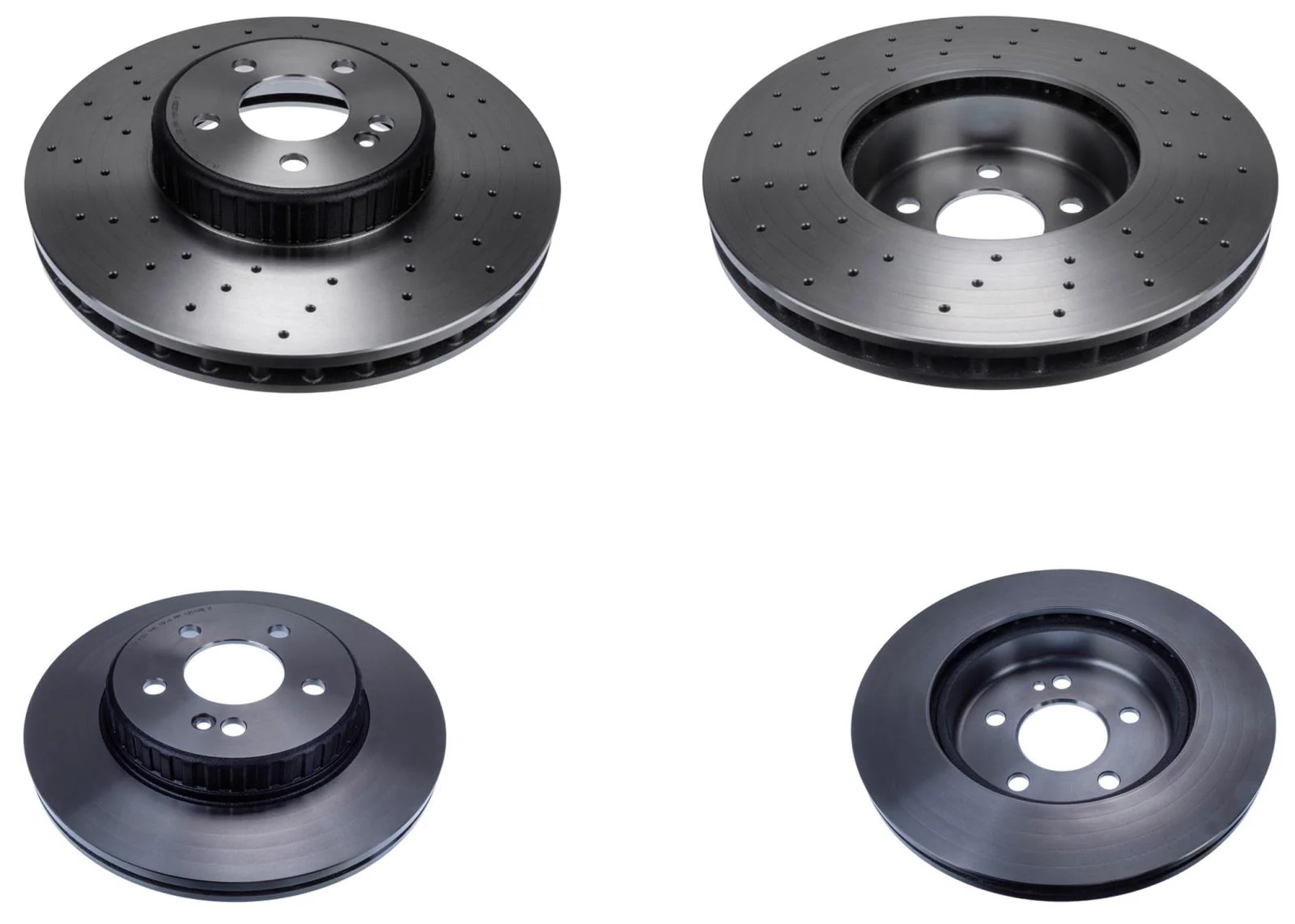 Front & Rear Coated Brake Rotors & EPS Brake Pads For C300 15-21 Dual Piston - Image 3