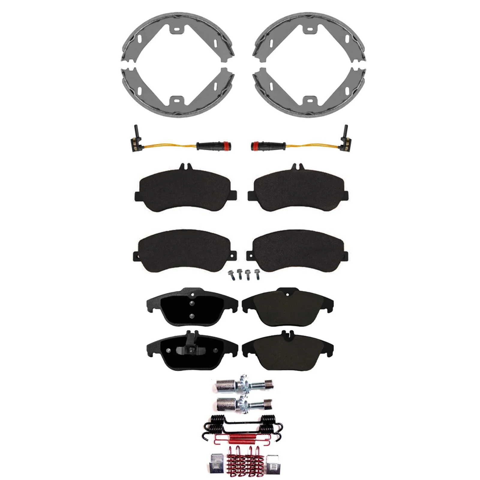Front & Rear Coated Brake Rotors EPS Brake Pads & Shoes For GLK350 2010-2015 - Image 2