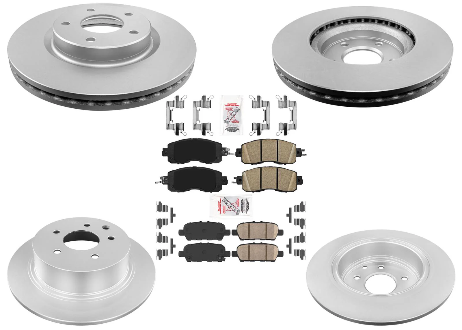 Front Rear Coated Disc Brake Rotors Brake Pads For Nissan Altima 2013-18 4Door