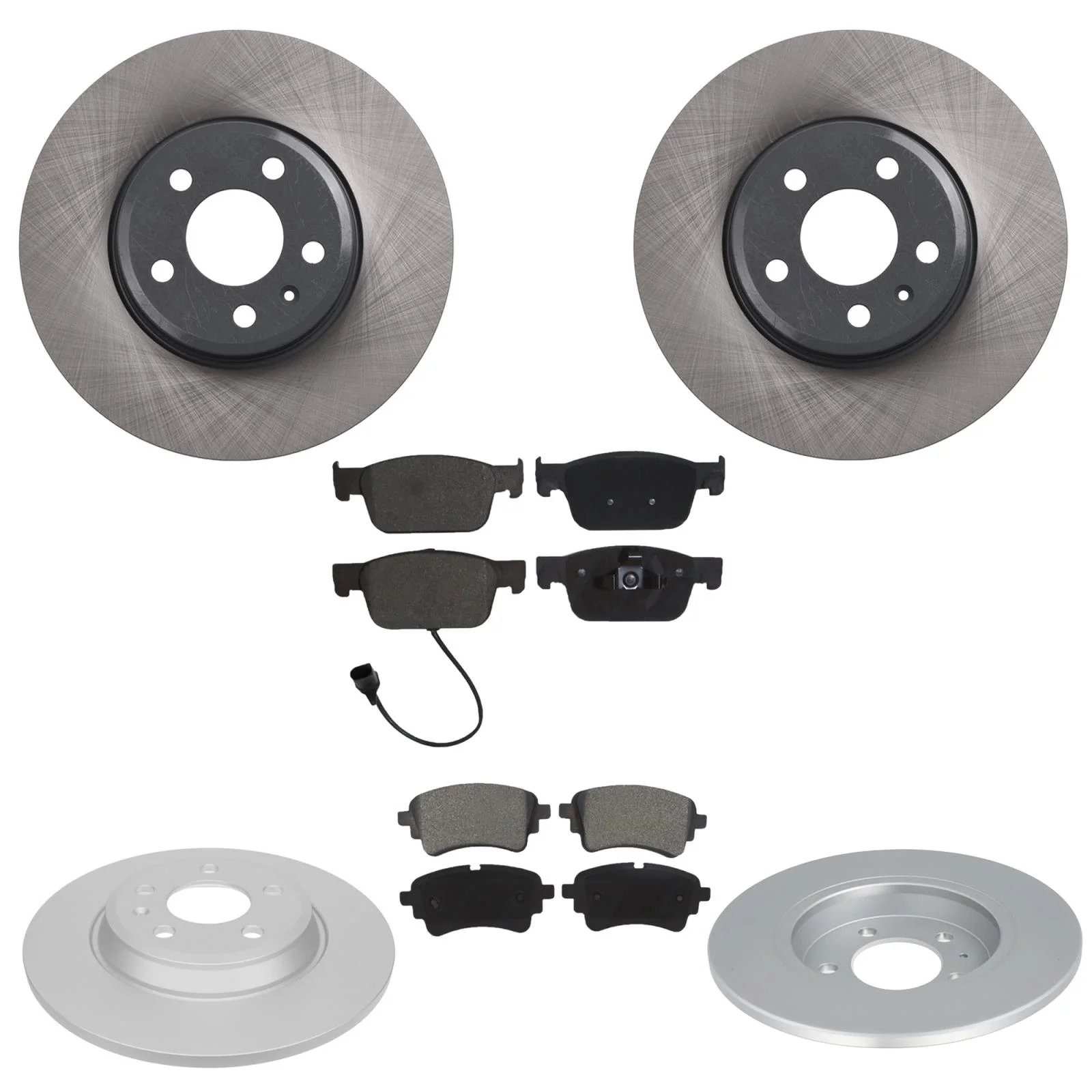 Front Rear Coated Disc Brake Rotors & Pads for Audi A4 Quattro 2021 2023 2025