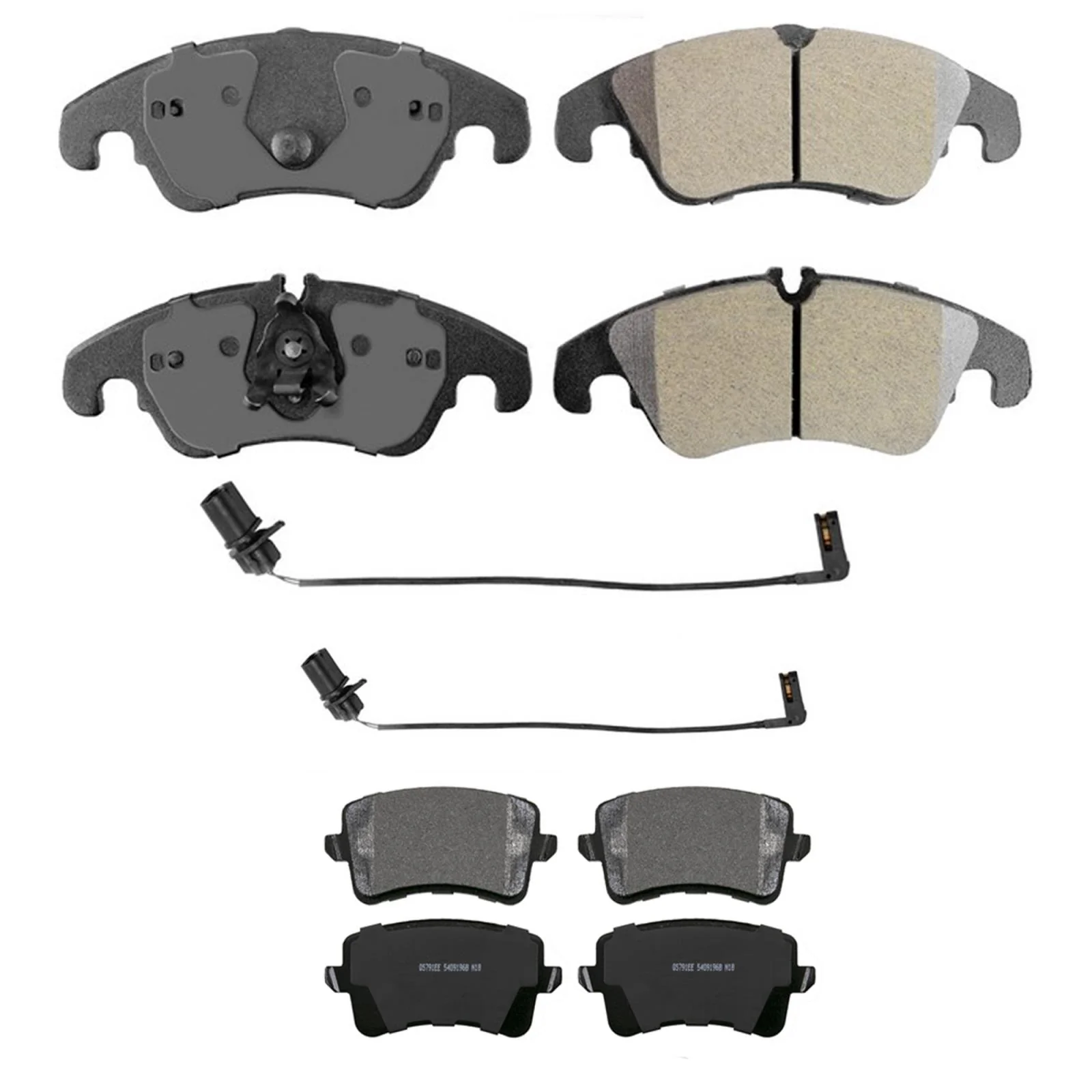 Front & Rear Coated Disc Brake Rotors & Pads for Audi A4 Sedan 2009 2010 2011 - Image 2