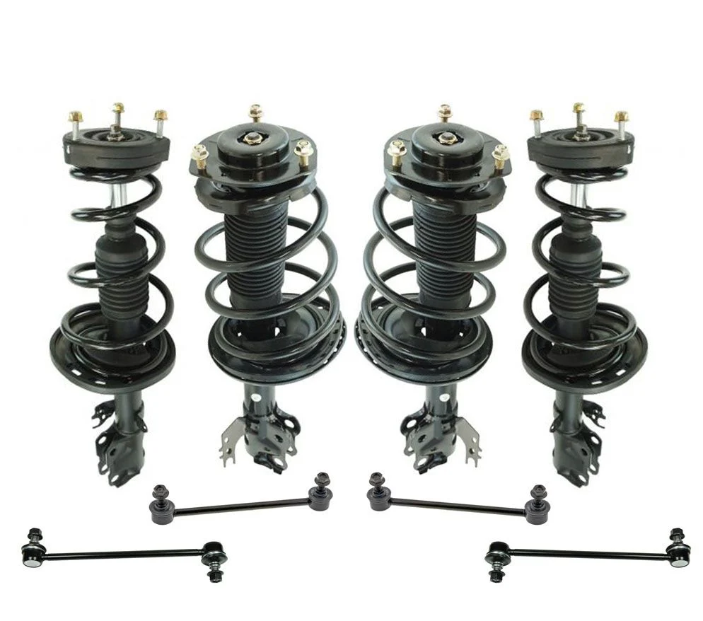 Front & Rear Coil Spring Struts Sway Bar Links for Toyota Camry XLE 8pc 12-17