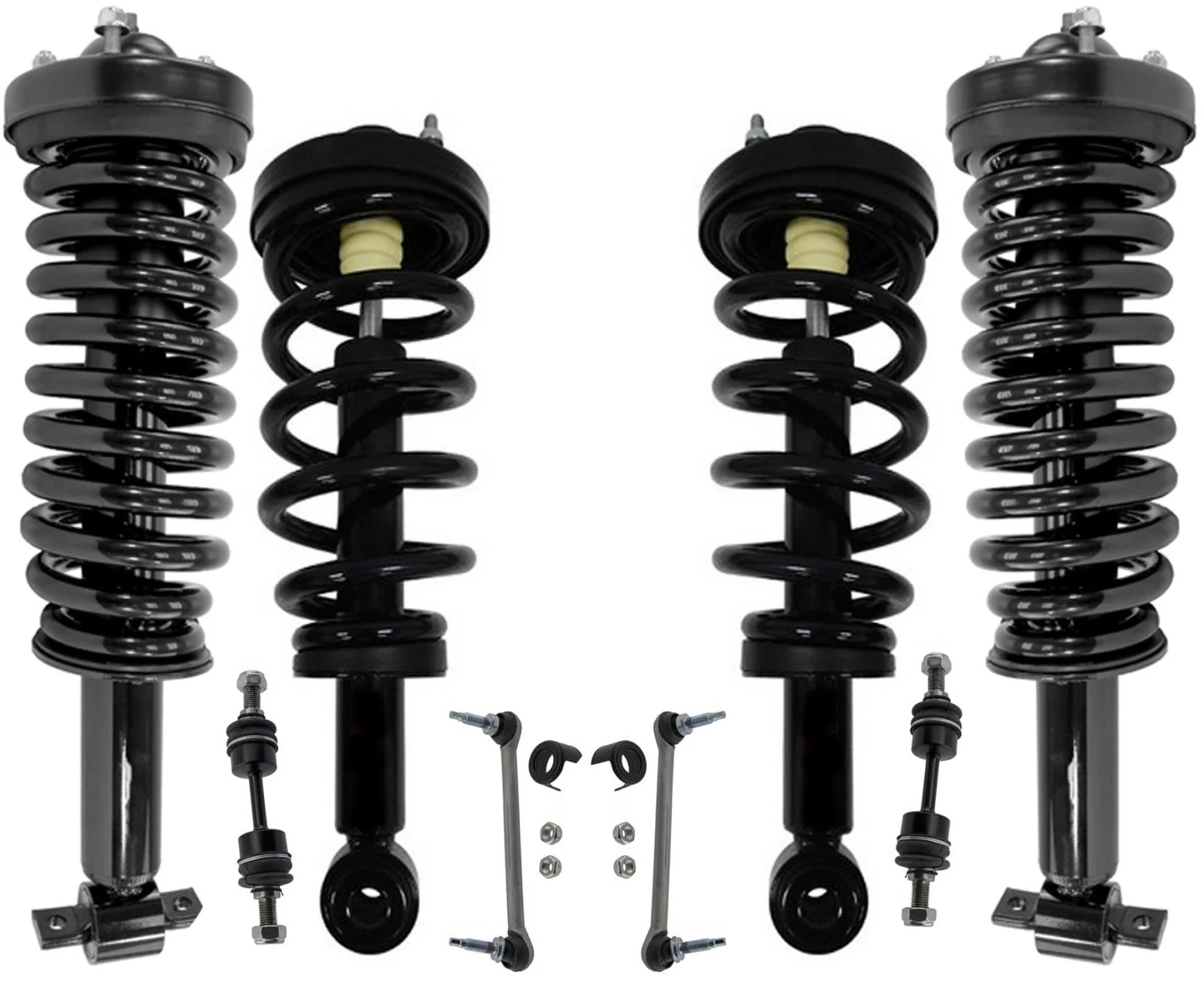 Front &  Rear Complete Strut & Links For Expedition EL 14-2017 Long Wheel Base