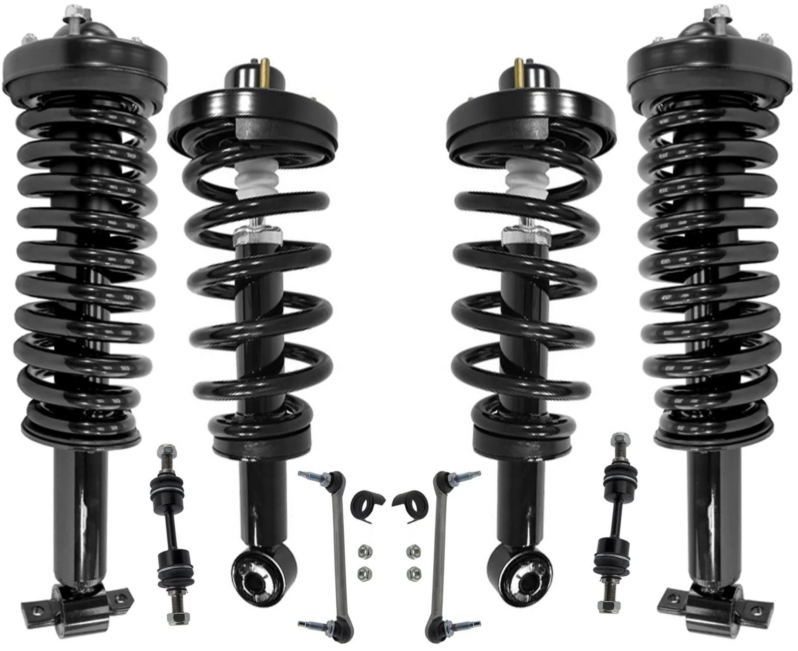 Front & Rear Complete Strut W/ Coil Springs & Links For Ford Expedition 14-2017