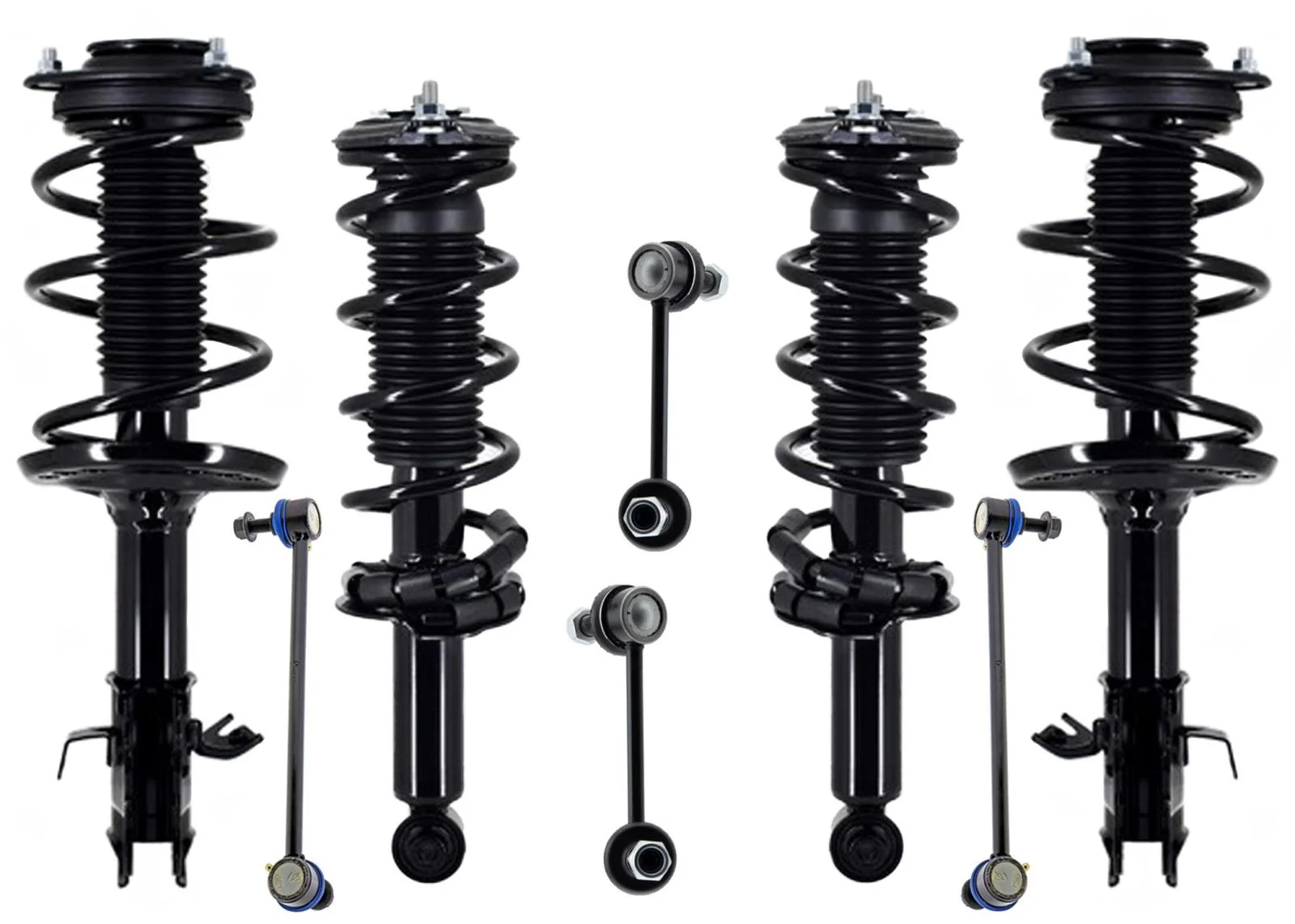 Front & Rear Complete Struts and Sway Bar Links For Subaru Impreza 2017-2019