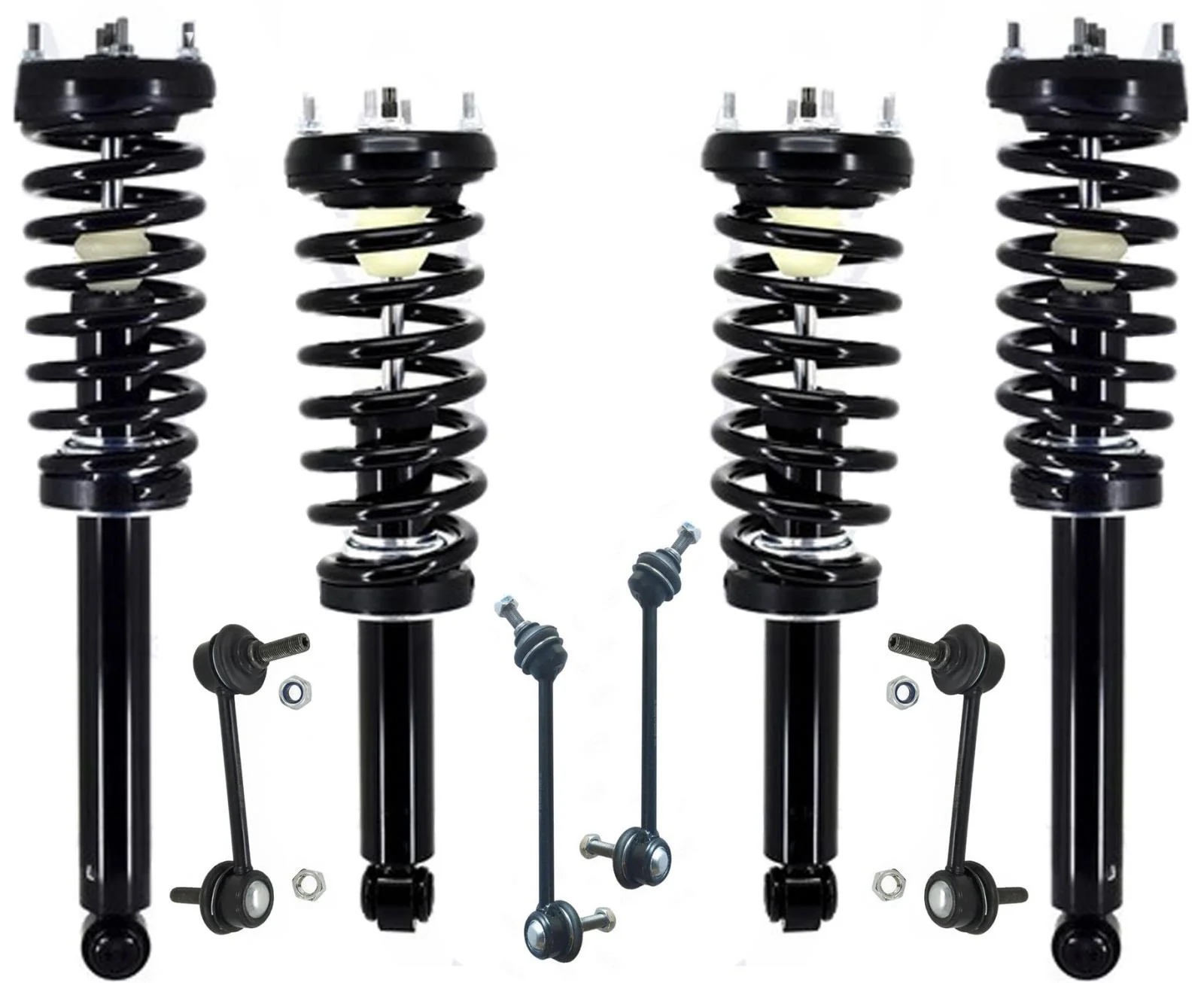Front & Rear Complete Struts & Links For S-Type 2000-2002 To Chassis/VIN M45254