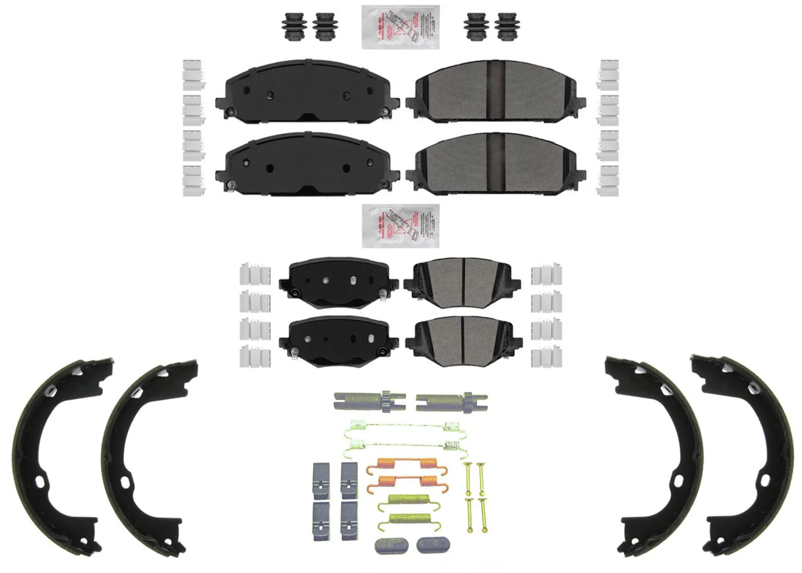 Front Rear Disc Brake Pad Shoes for Dodge Durango Police Special Service 21-25
